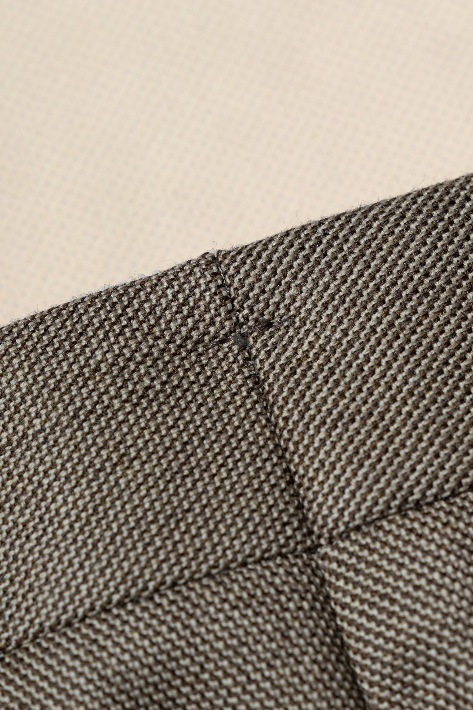 MTO Khaki Sharkskin Wool Suit #173