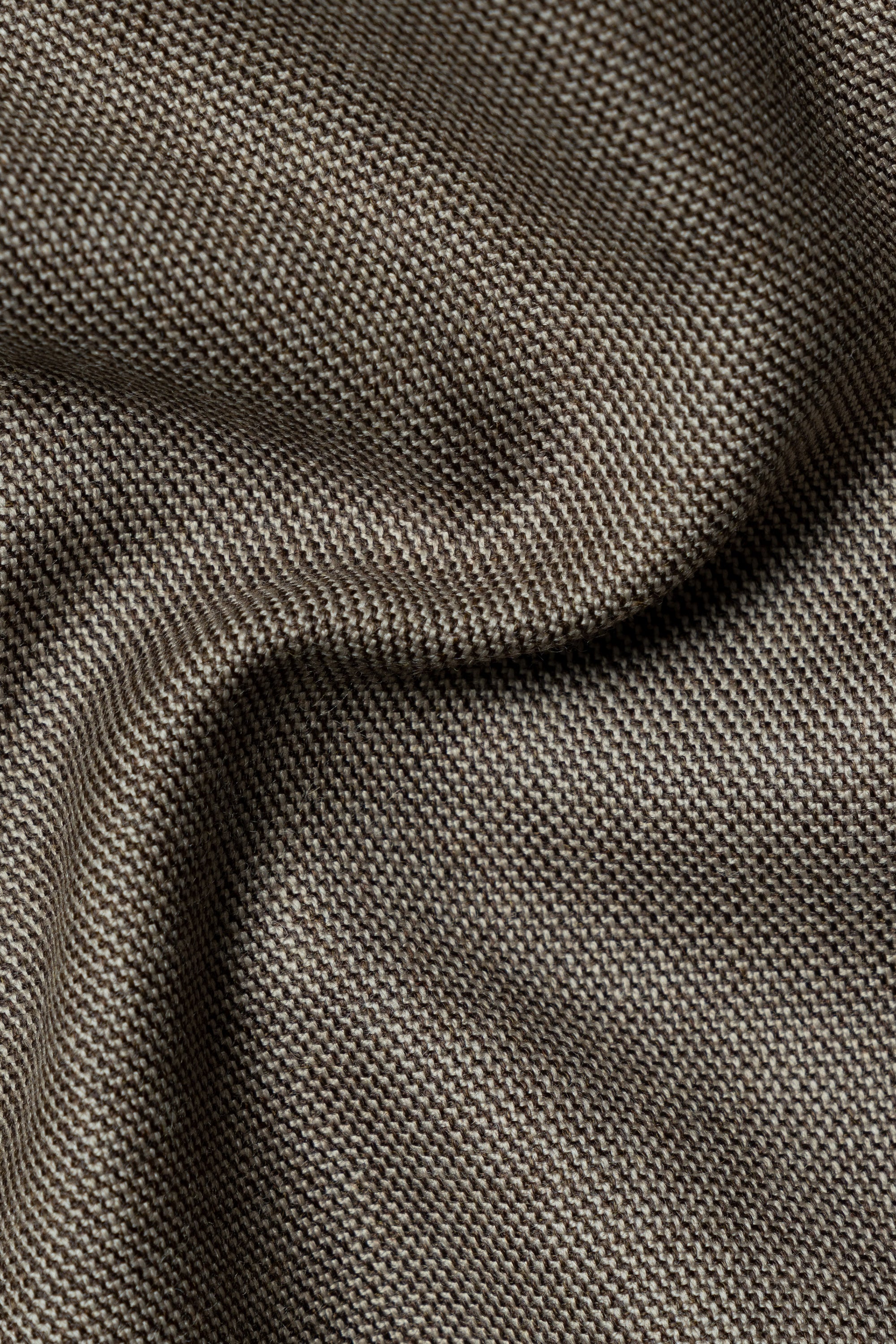 MTO Khaki Sharkskin Wool Suit #173