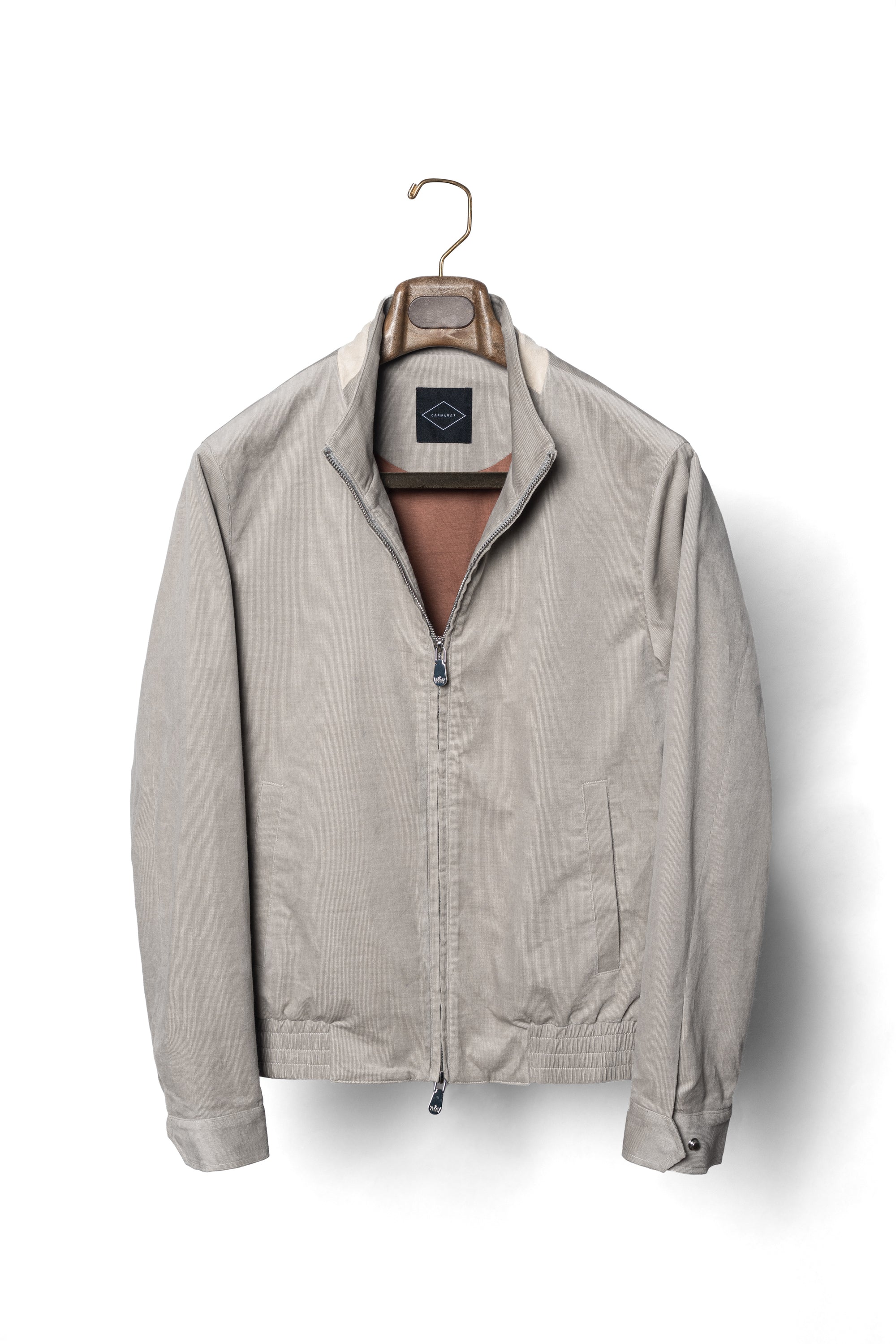 MTO Light Taupe Corduroy Bomber Jacket