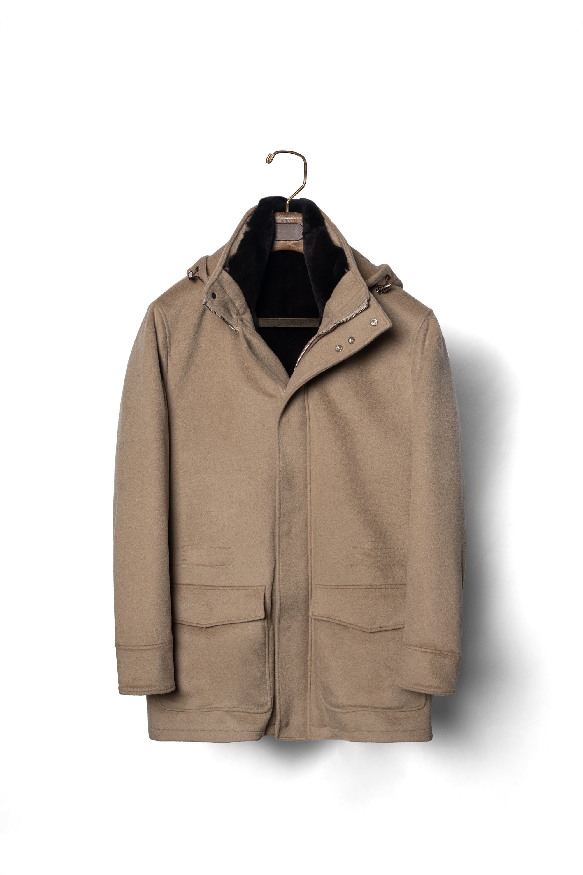 Camel Wool Cashmere Parka #155