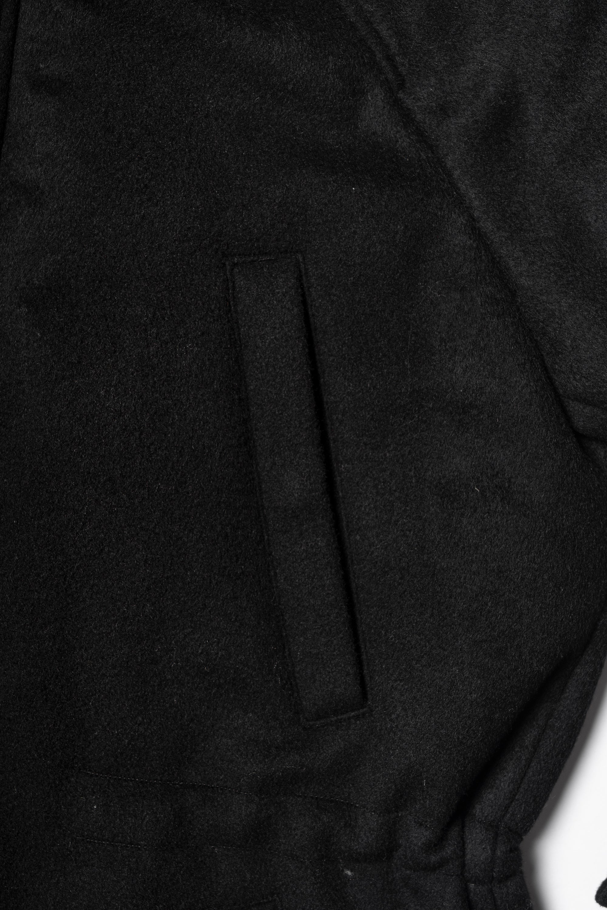 Black Wool Cashmere Down Ski Jacket #165