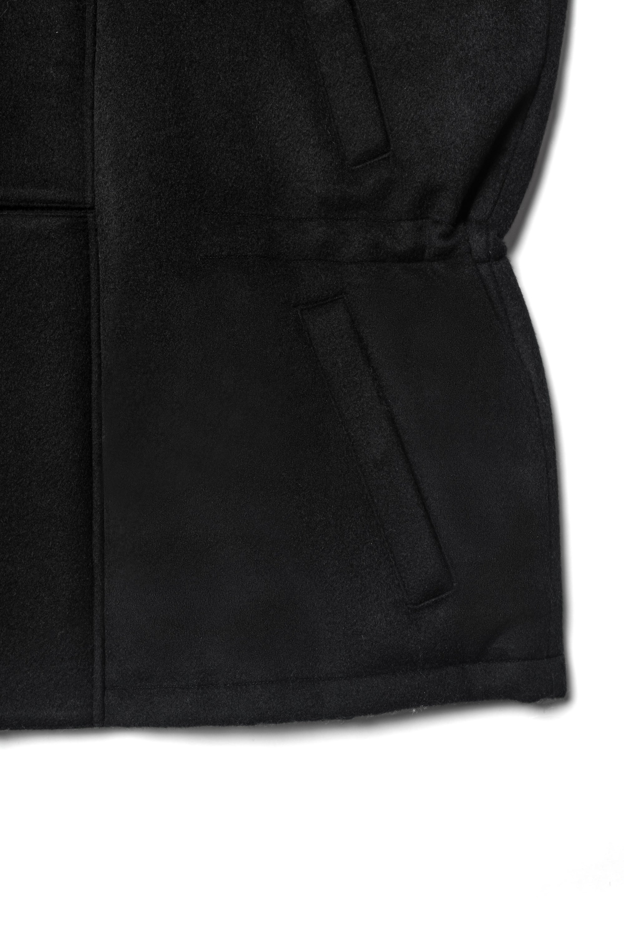 Black Wool Cashmere Down Ski Jacket #165
