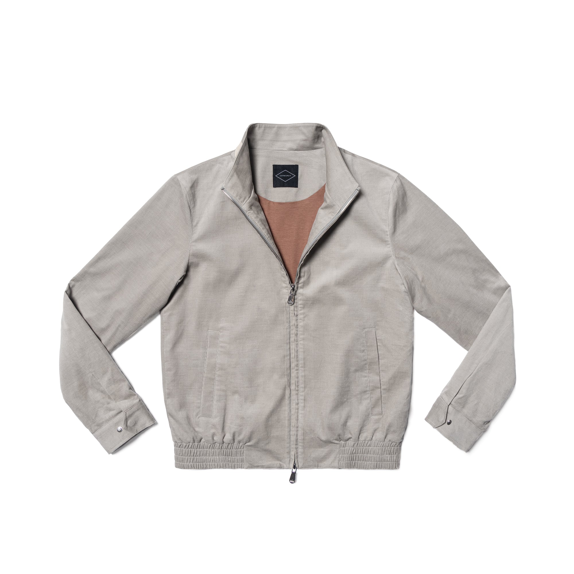 MTO Light Taupe Corduroy Bomber Jacket