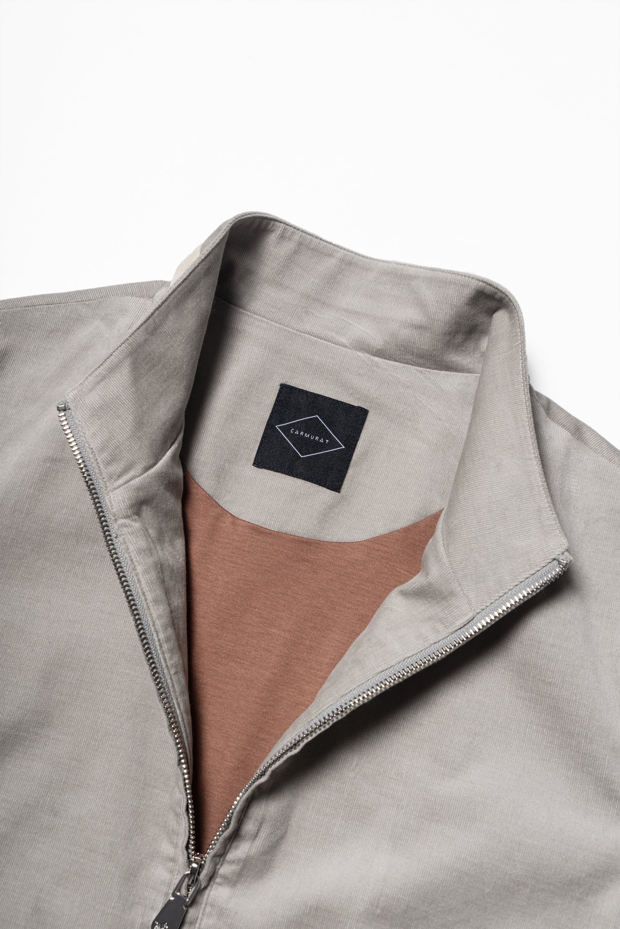 MTO Light Taupe Corduroy Bomber Jacket