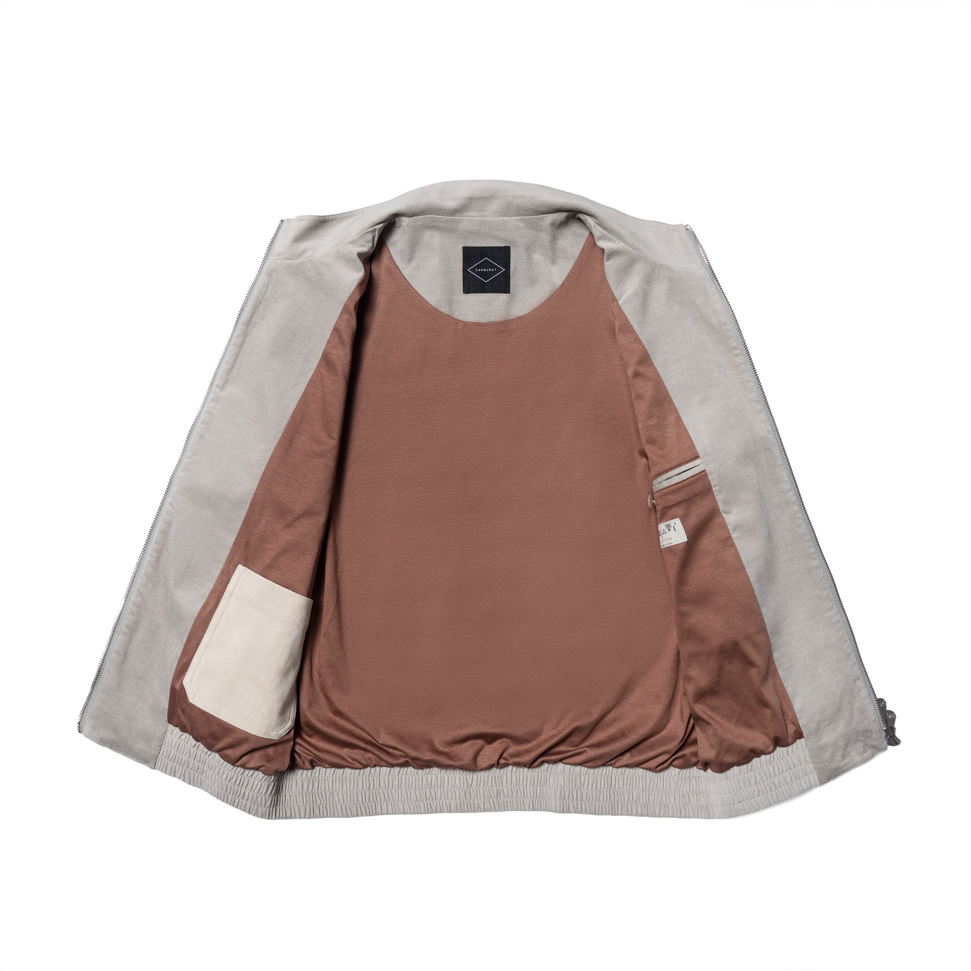 MTO Light Taupe Corduroy Bomber Jacket