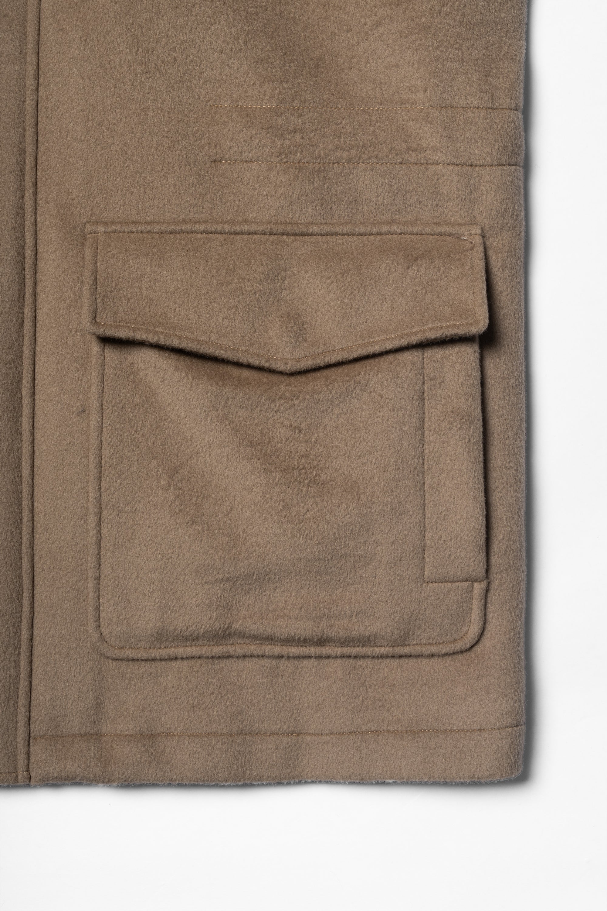 Camel Wool Cashmere Parka #155