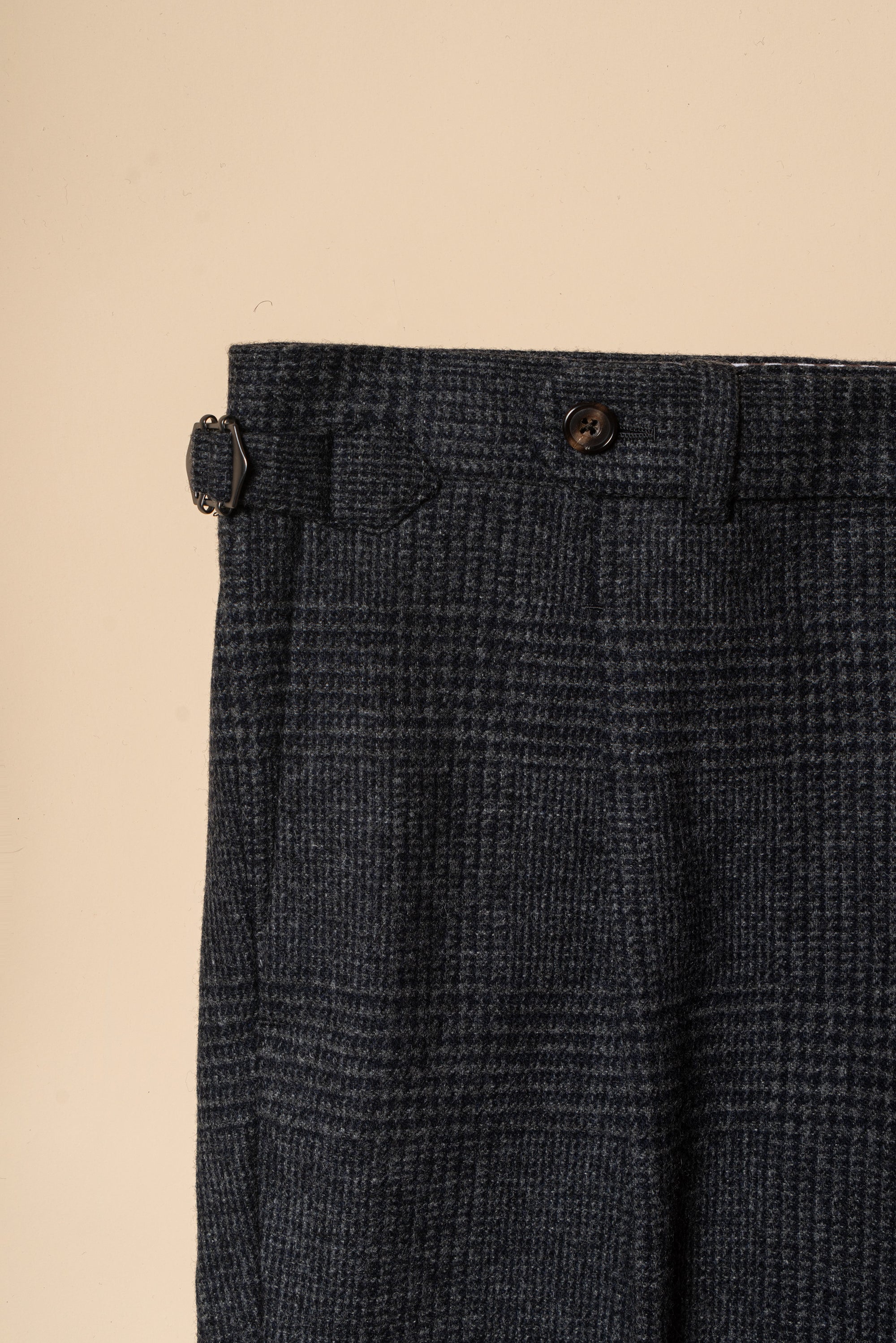 MTO Steel Blue Glen Check Flannel Suit #659