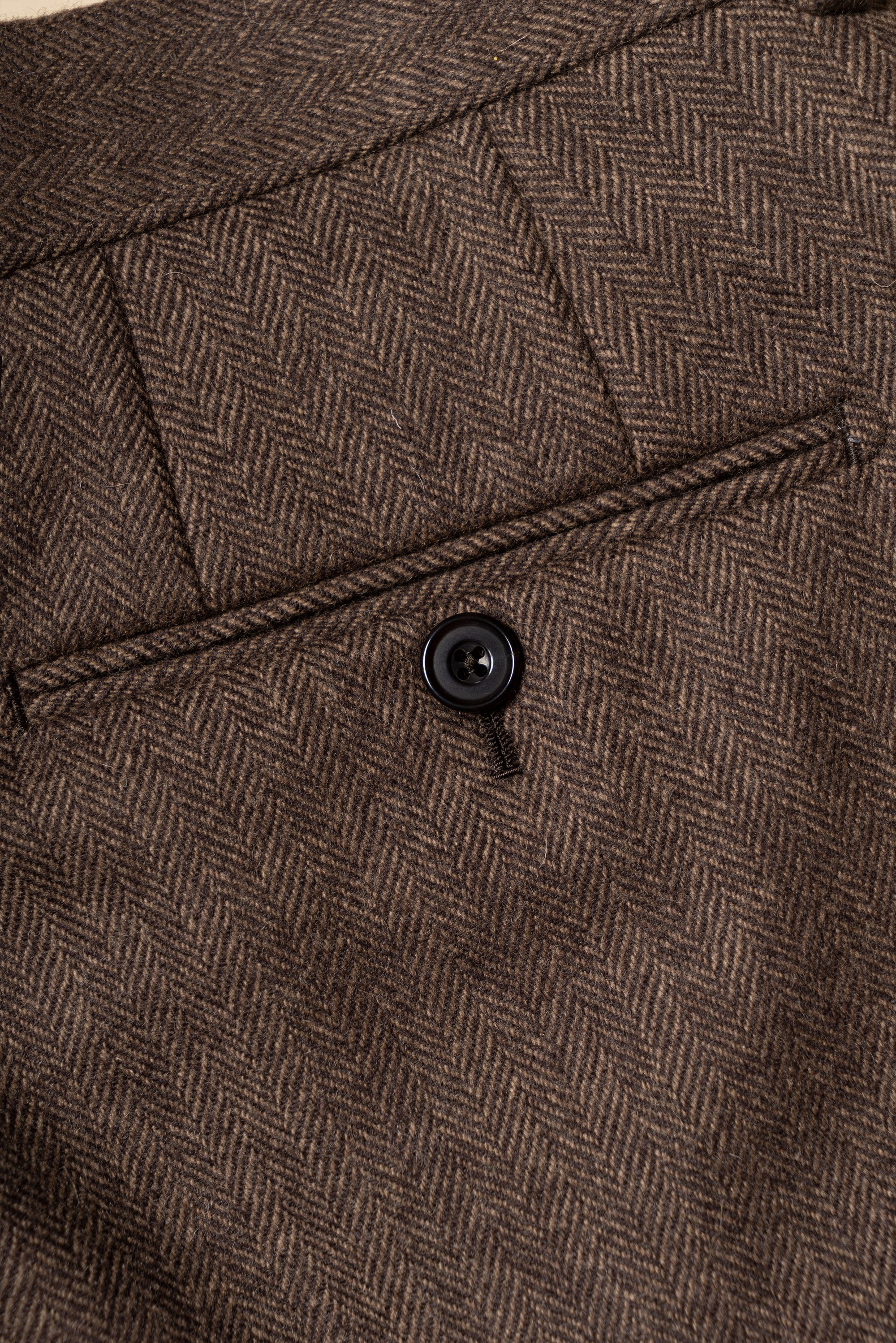 MTO Ochre Herringbone Flannel Suit #660