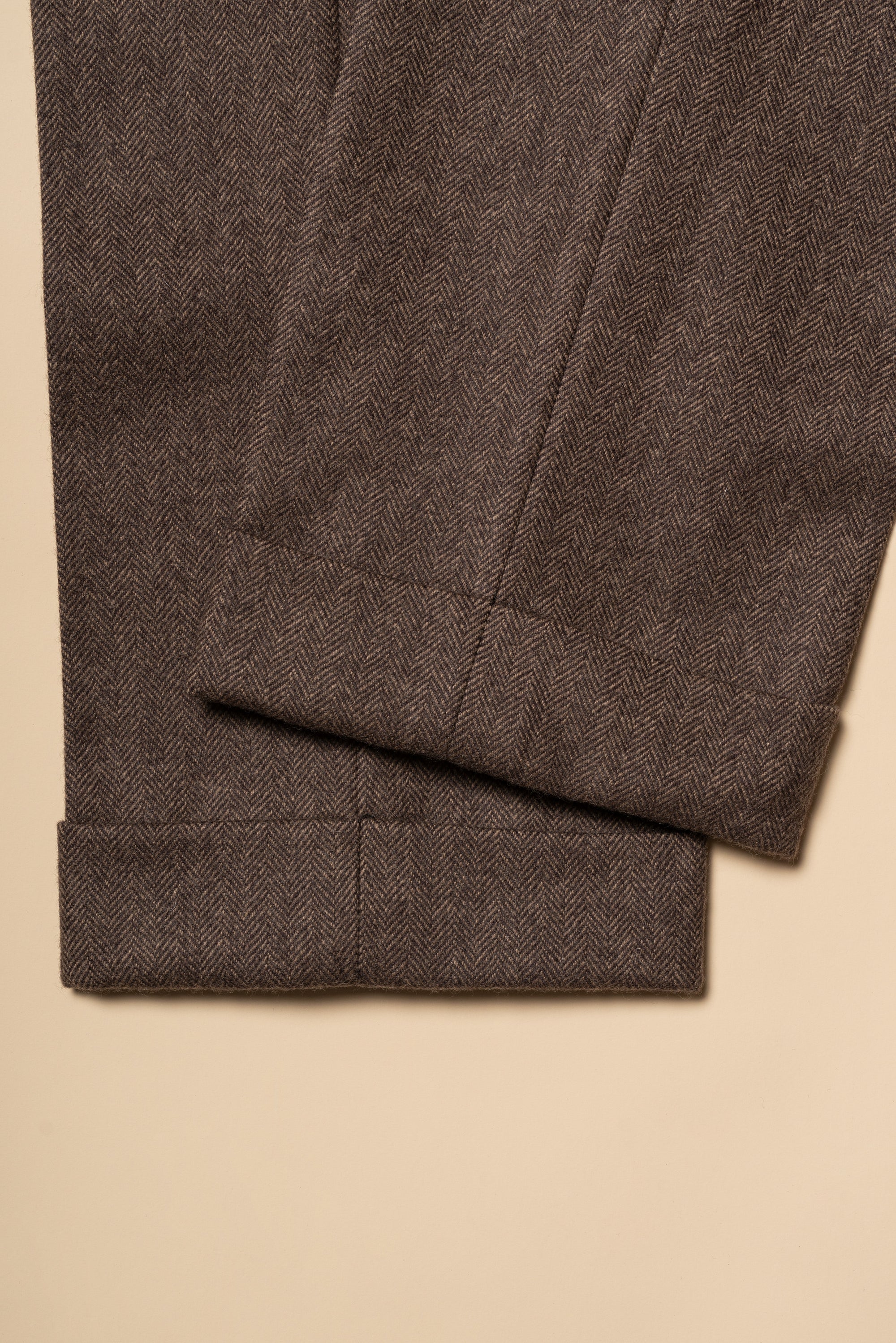 MTO Ochre Herringbone Flannel Suit #660