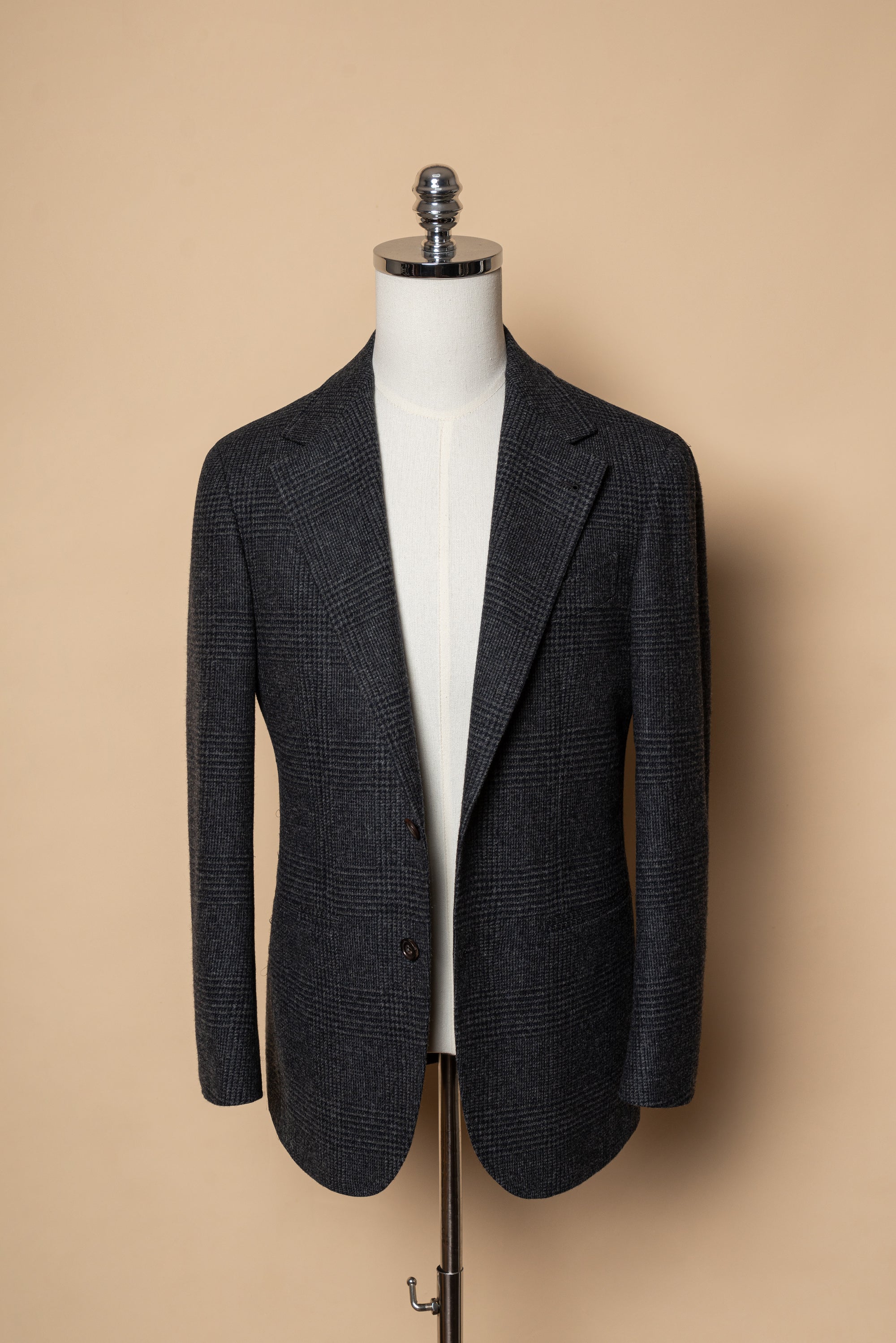 MTO Steel Blue Glen Check Flannel Suit #659