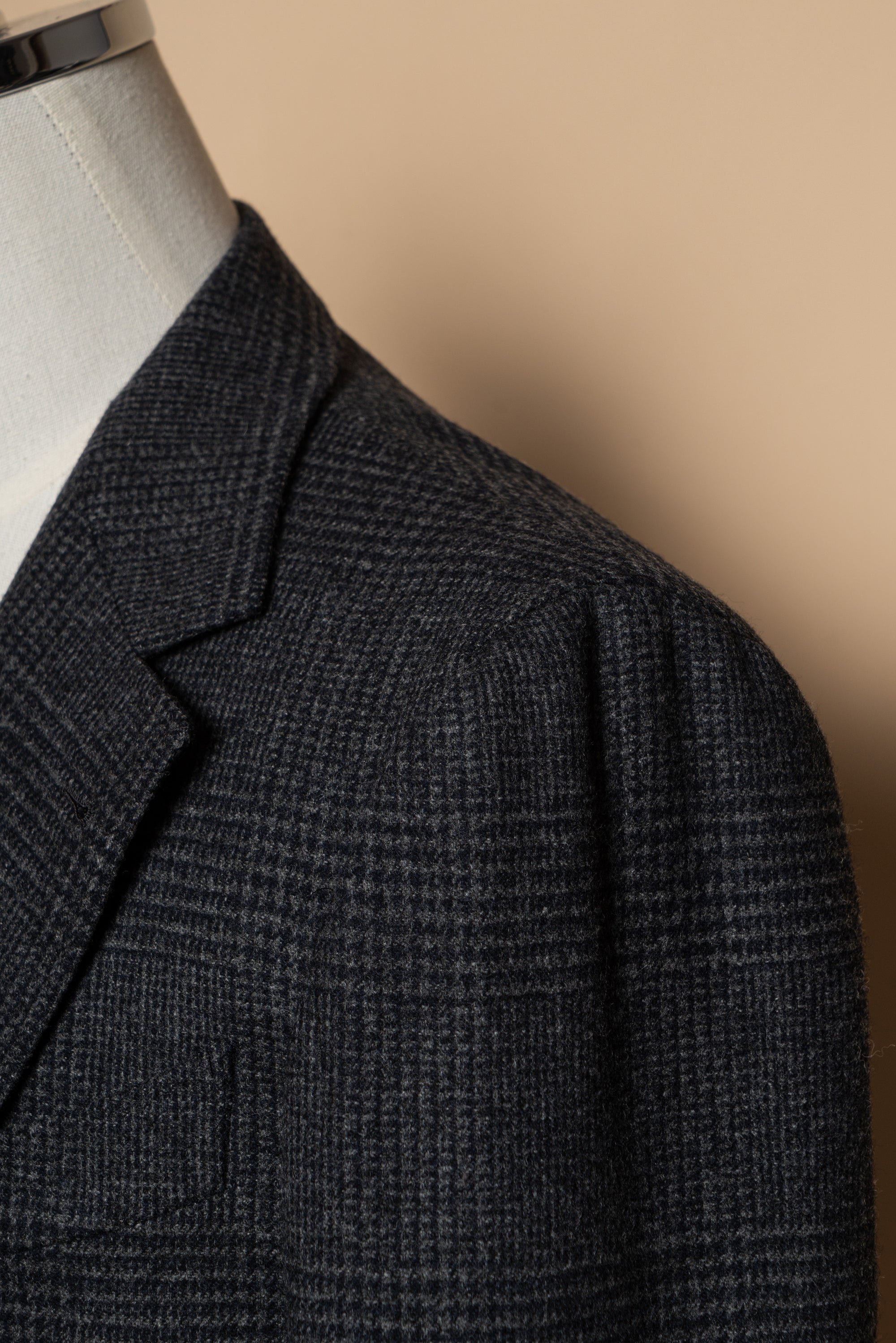 MTO Steel Blue Glen Check Flannel Suit #659