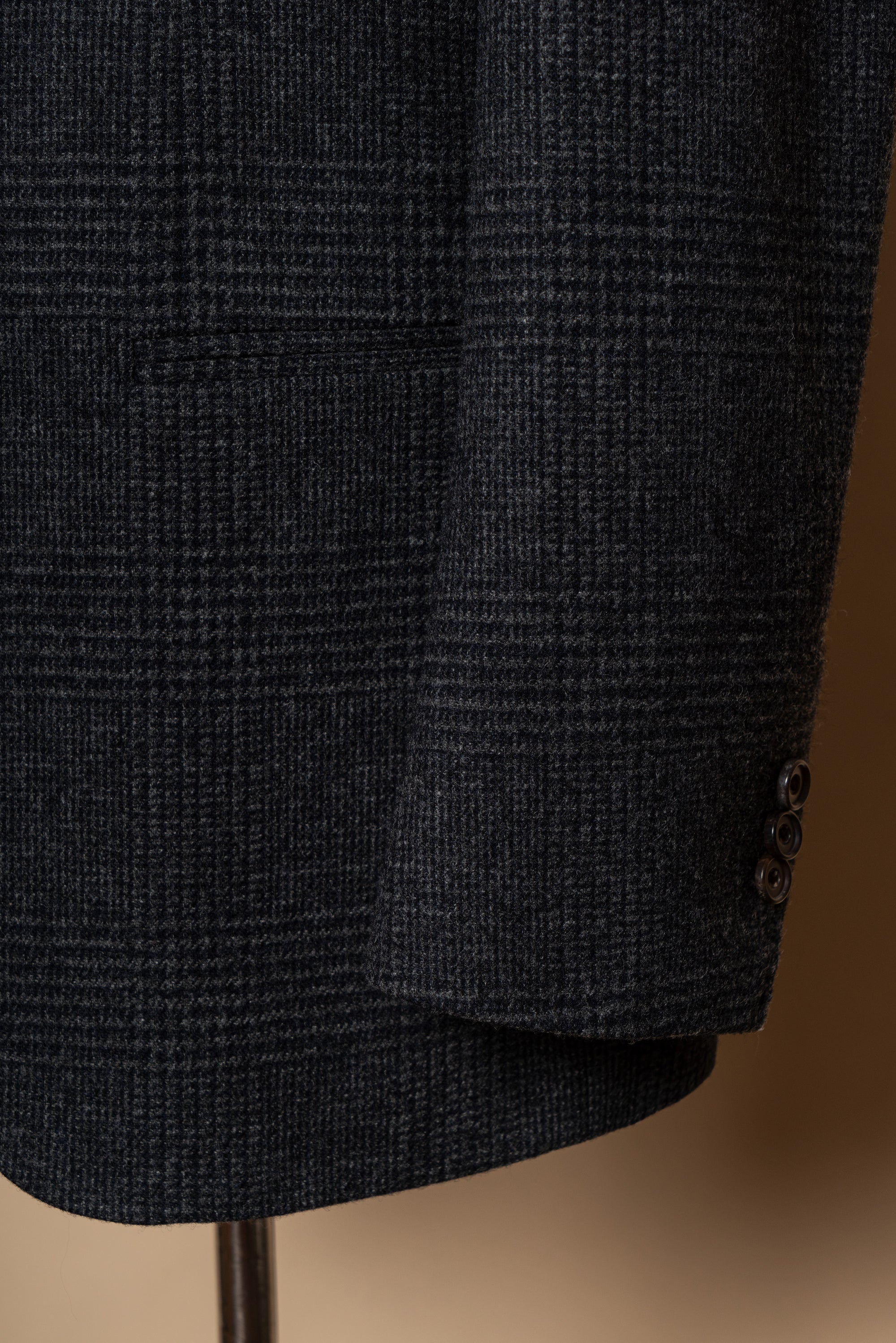 MTO Steel Blue Glen Check Flannel Suit #659