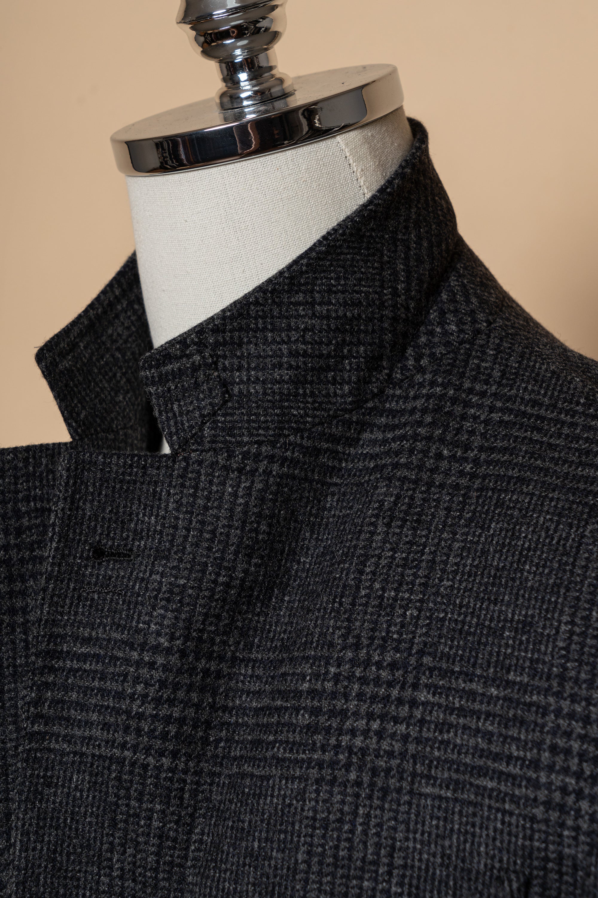 MTO Steel Blue Glen Check Flannel Suit #659
