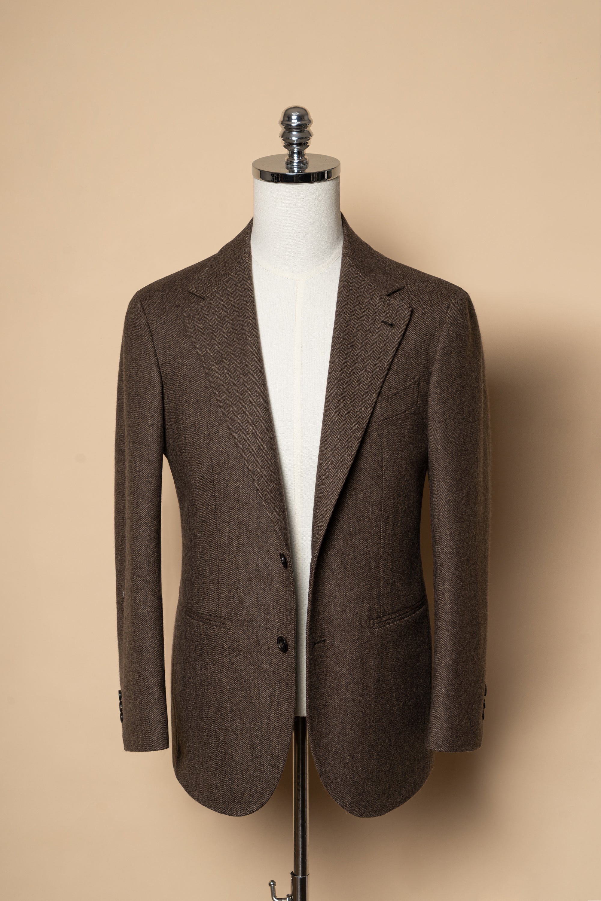 MTO Ochre Herringbone Flannel Suit #660