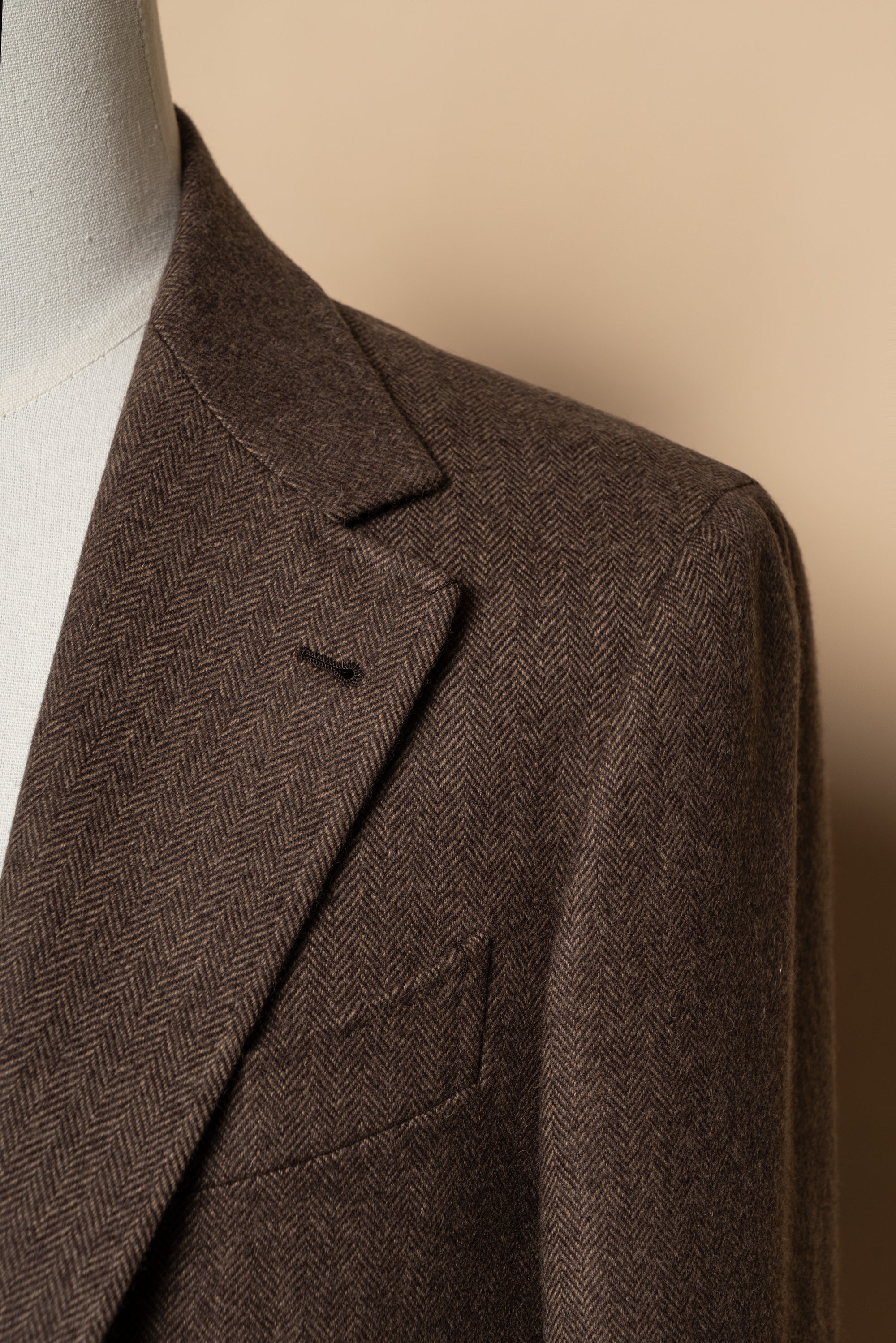 MTO Ochre Herringbone Flannel Suit #660