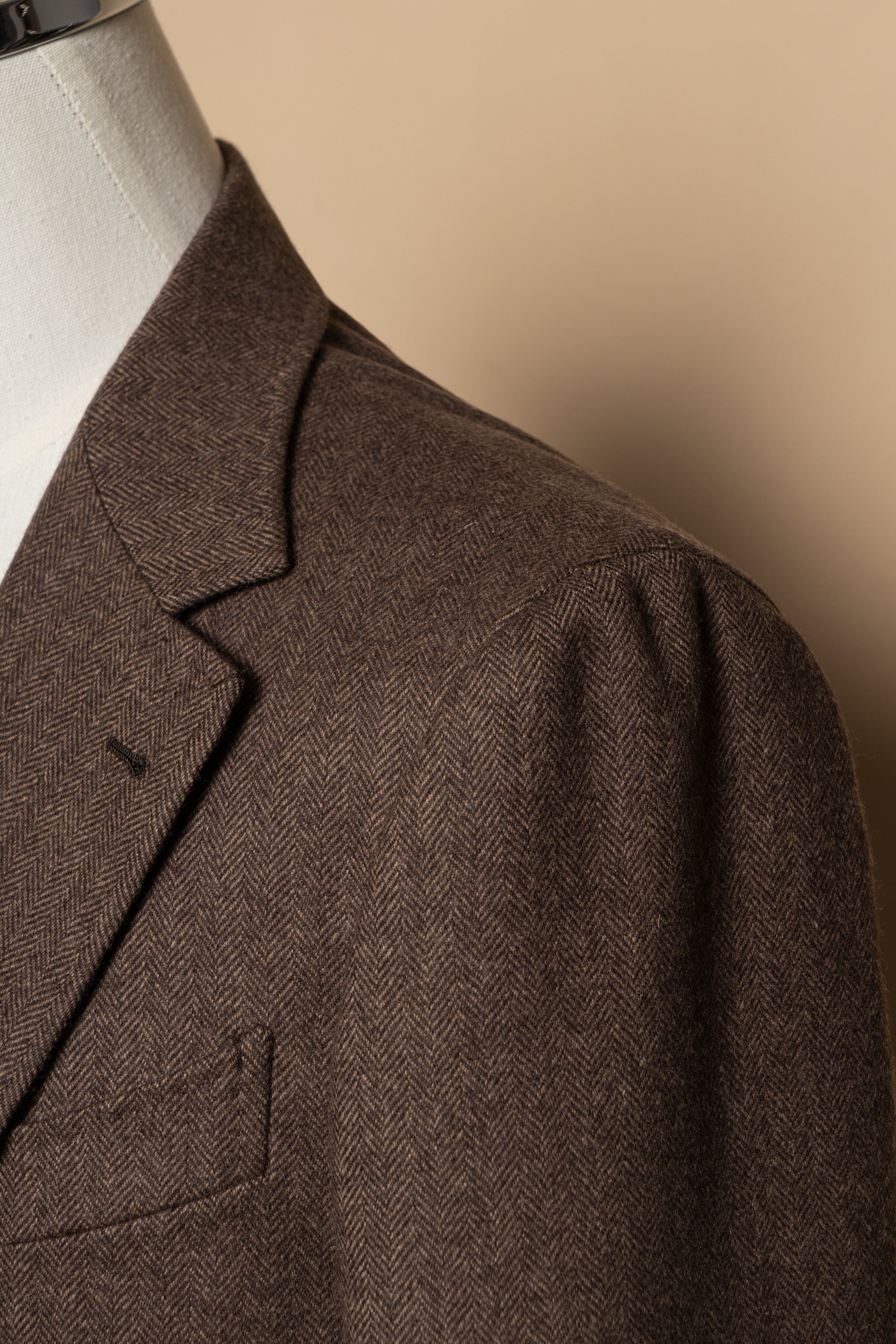 MTO Ochre Herringbone Flannel Suit #660