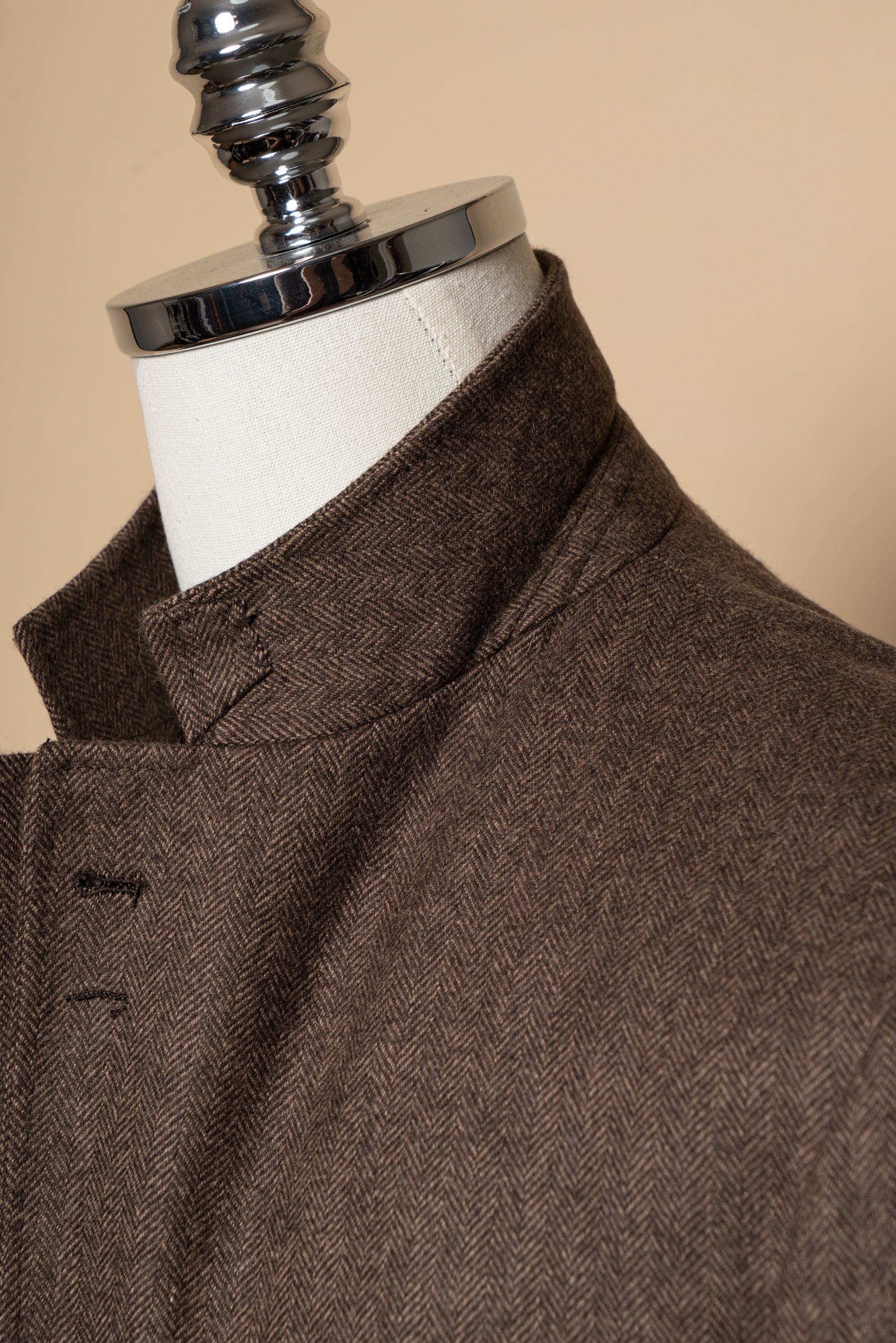 MTO Ochre Herringbone Flannel Suit #660