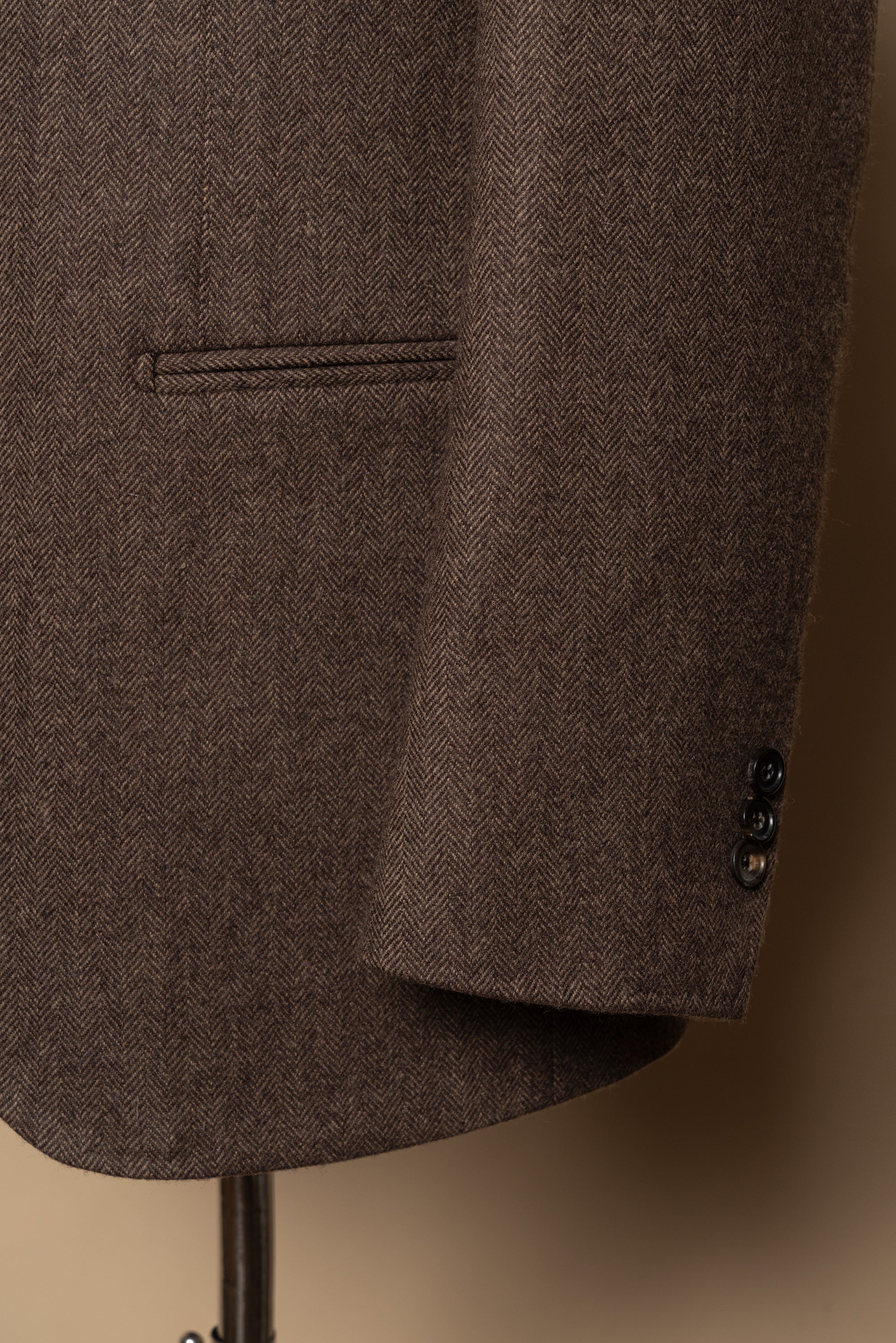 MTO Ochre Herringbone Flannel Suit #660