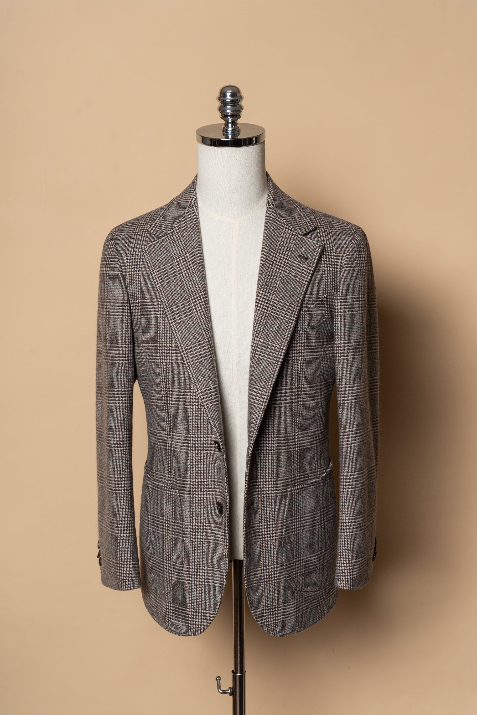 MTO Taupe Glen Check Flannel Jacket #658