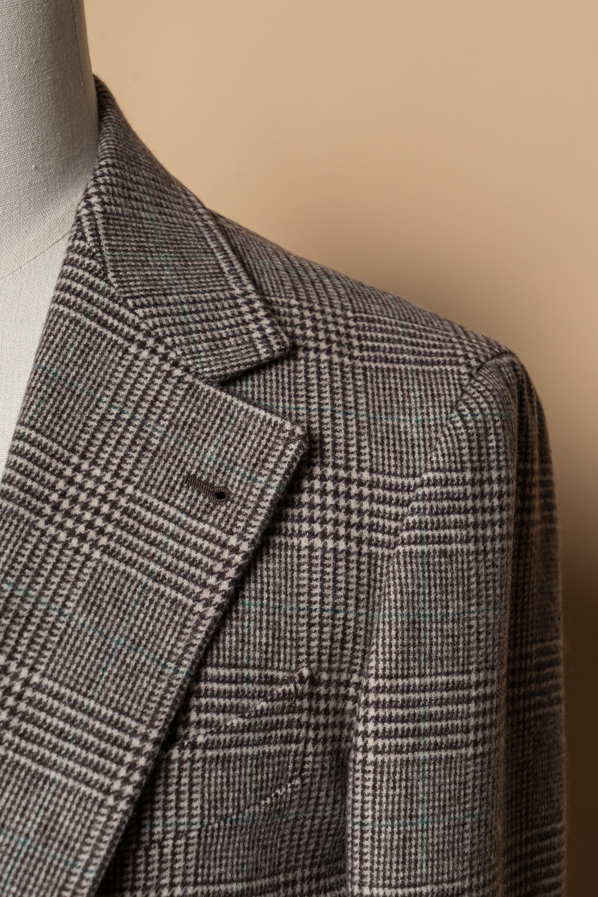 MTO Taupe Glen Check Flannel Jacket #658