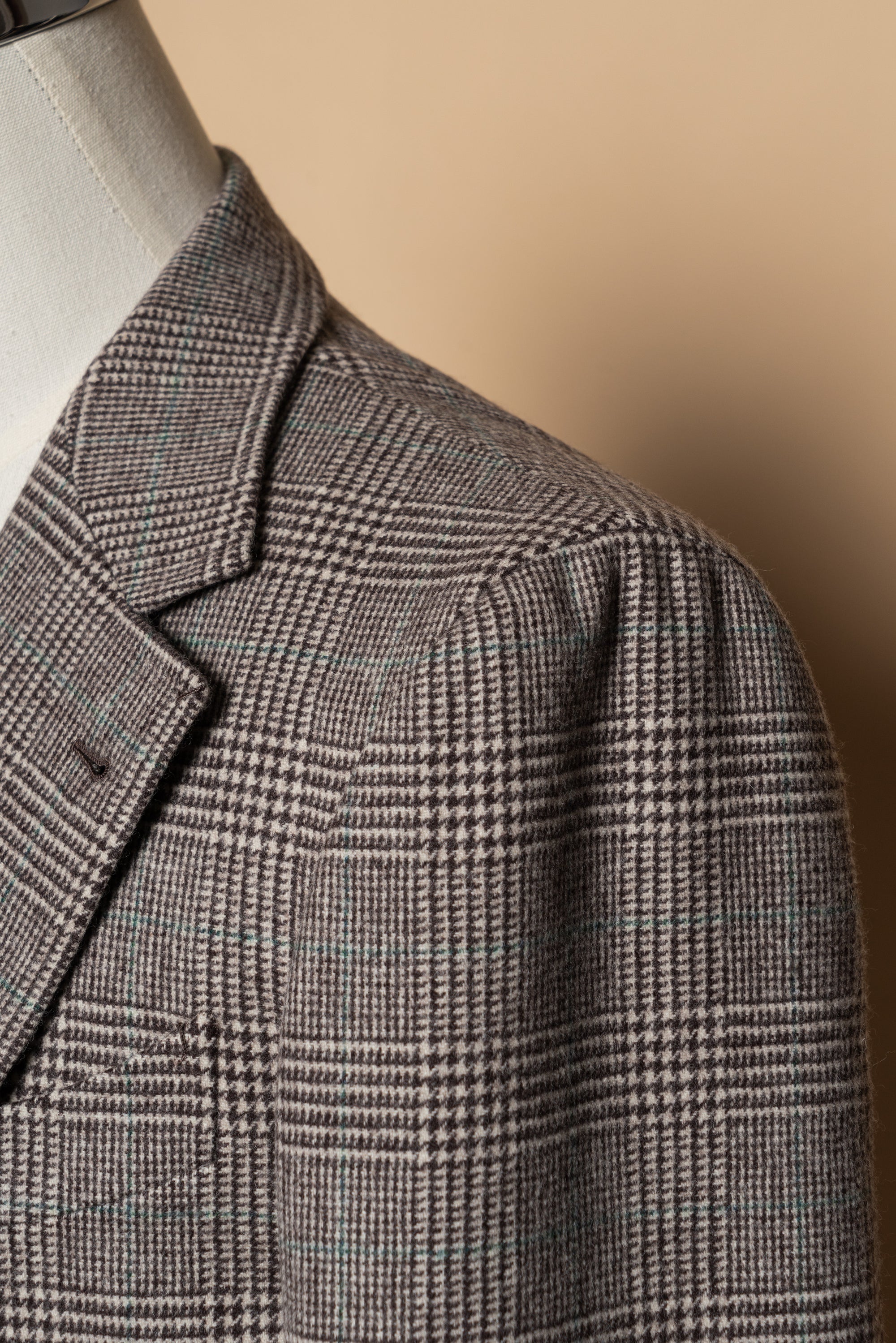 MTO Taupe Glen Check Flannel Jacket #658