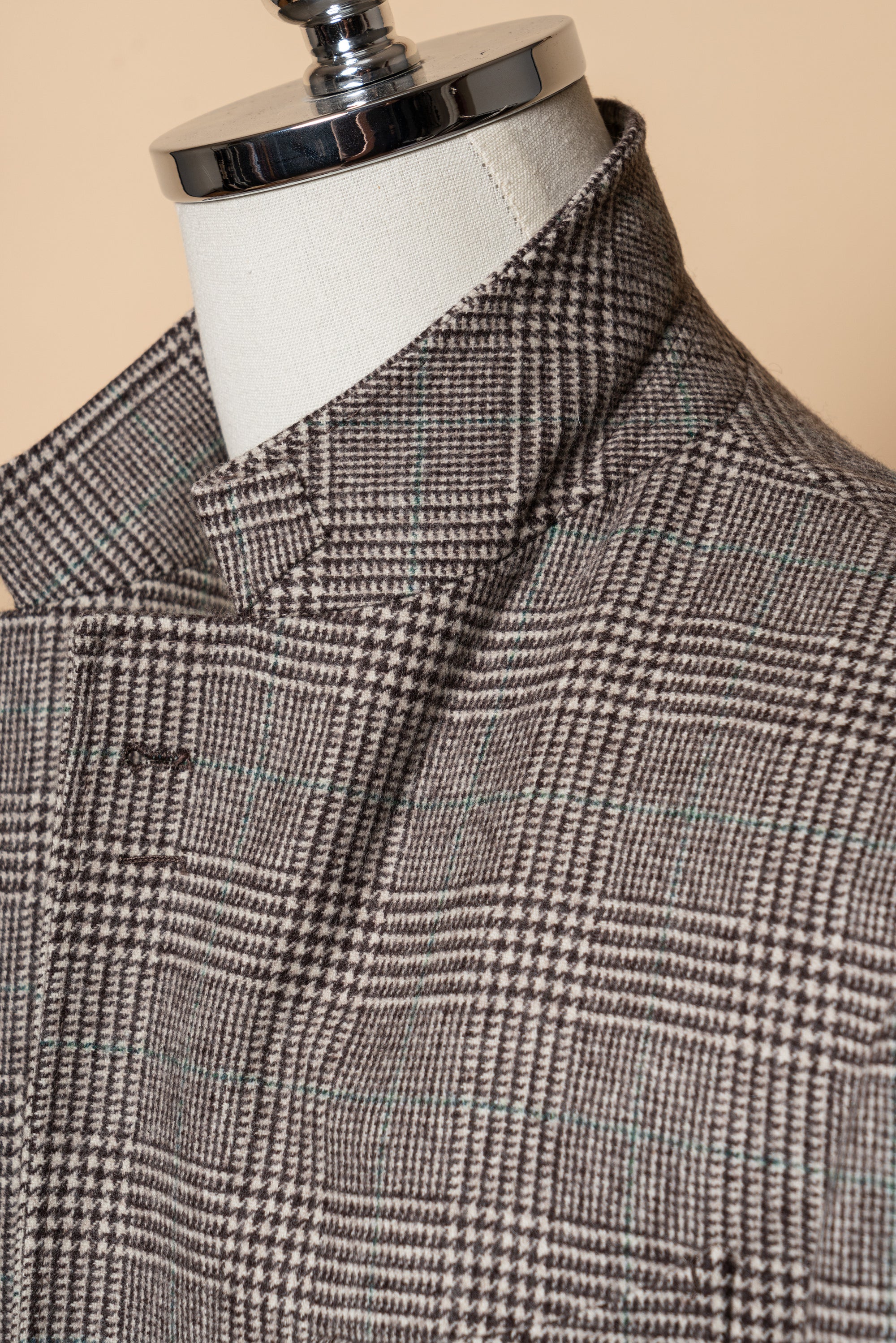 MTO Taupe Glen Check Flannel Jacket #658