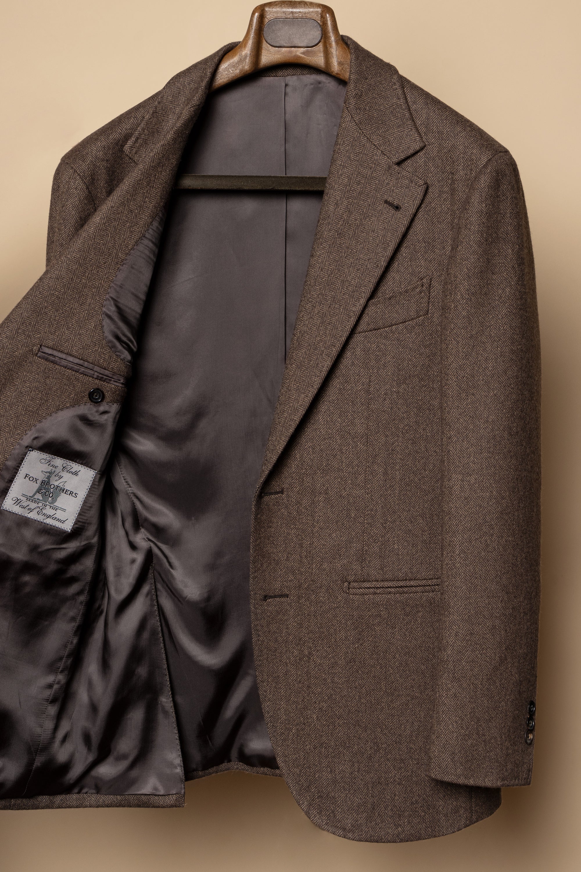 MTO Ochre Herringbone Flannel Suit #660