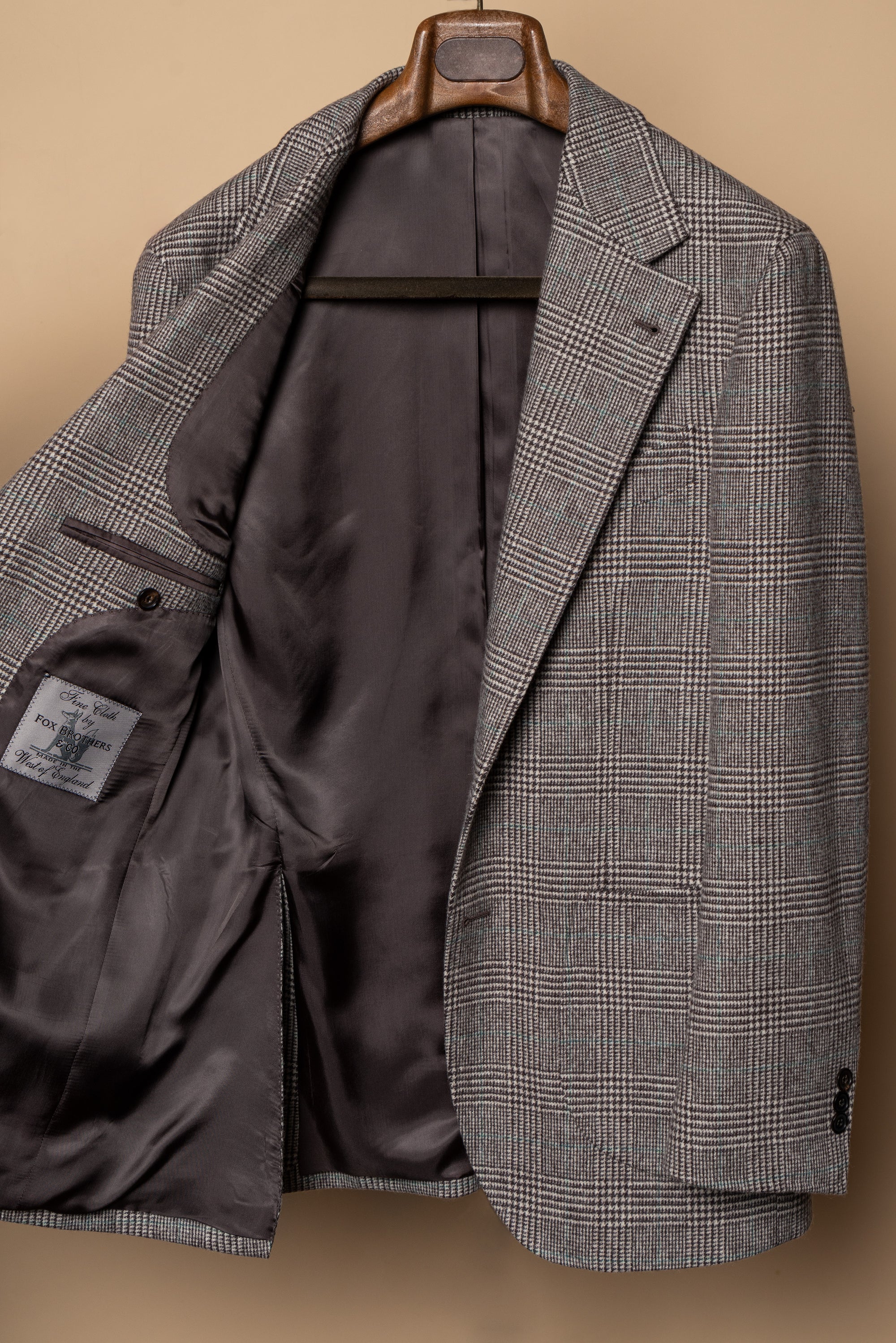 MTO Taupe Glen Check Flannel Jacket #658