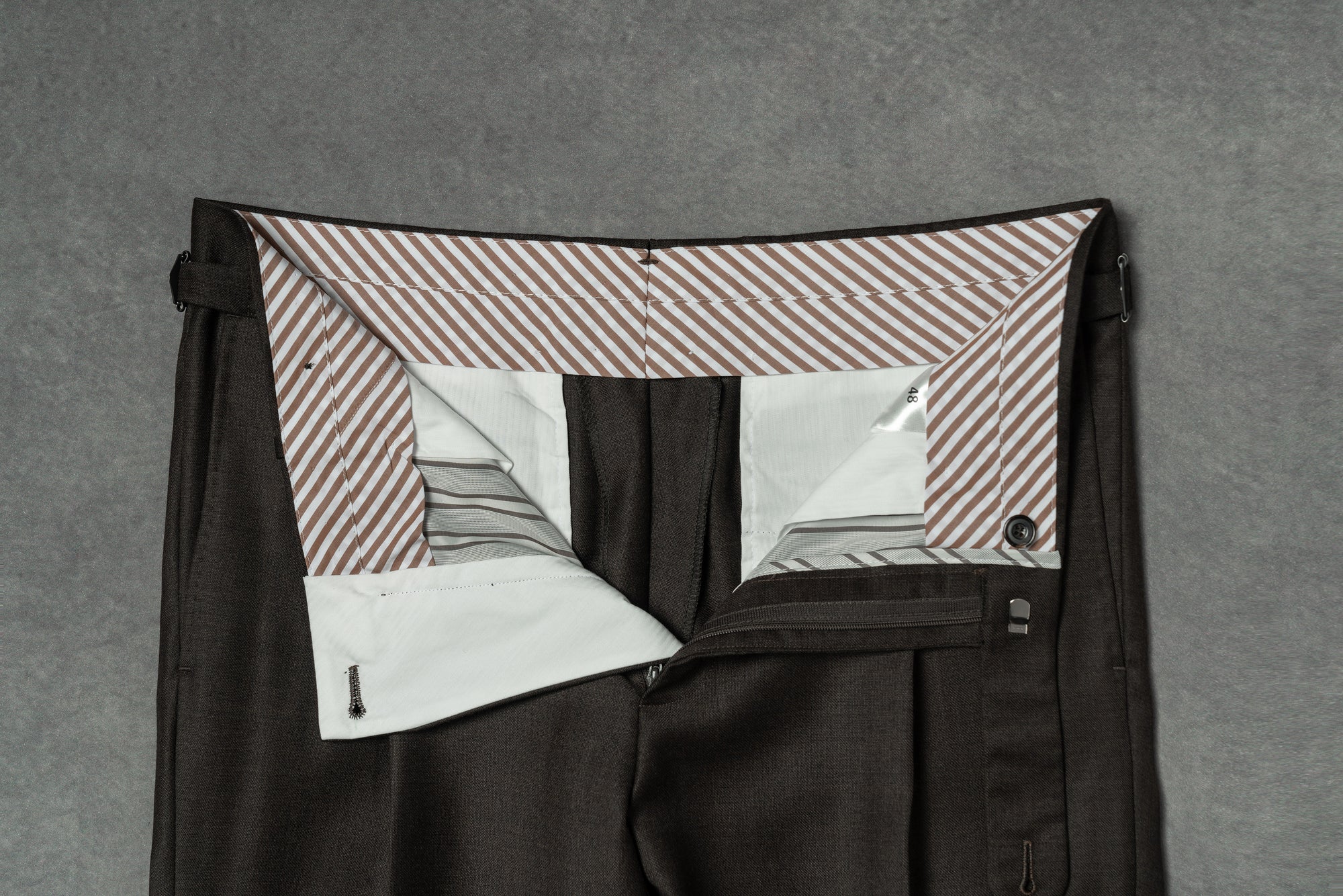 Dark Brown Plain Weave Wool Suit #13