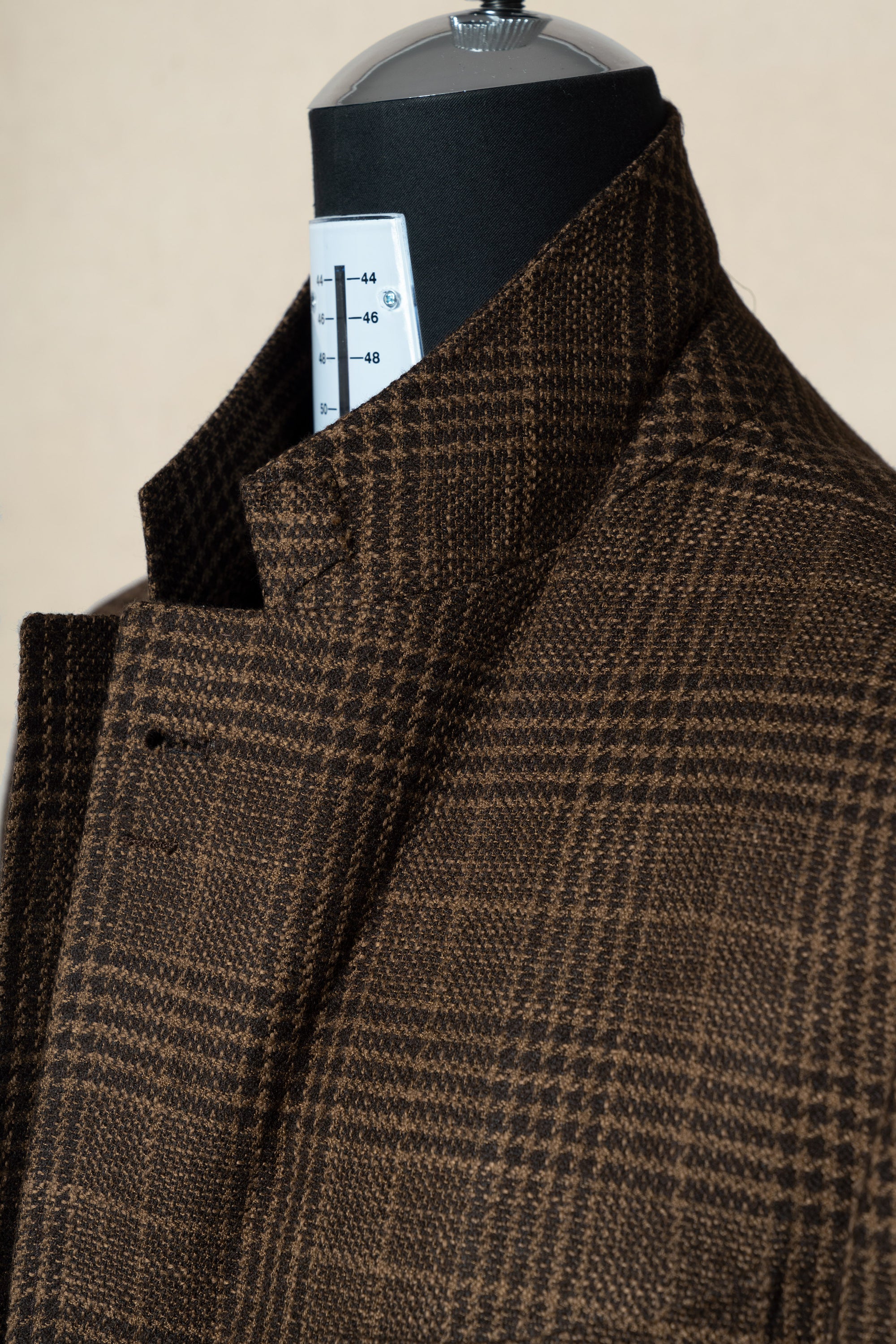MTO Rust Glen Check Wool Cotton Silk Cashmere Jacket