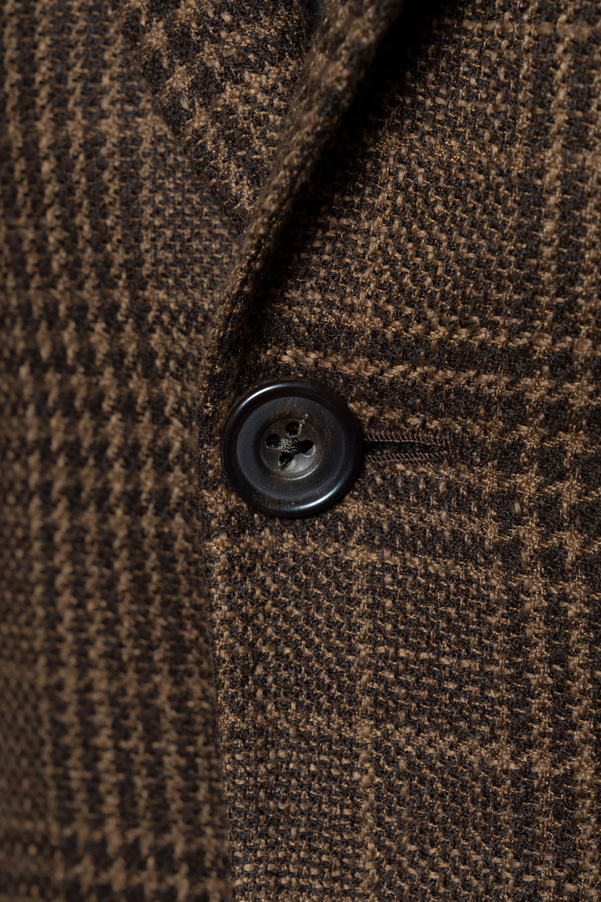 MTO Rust Glen Check Wool Cotton Silk Cashmere Jacket