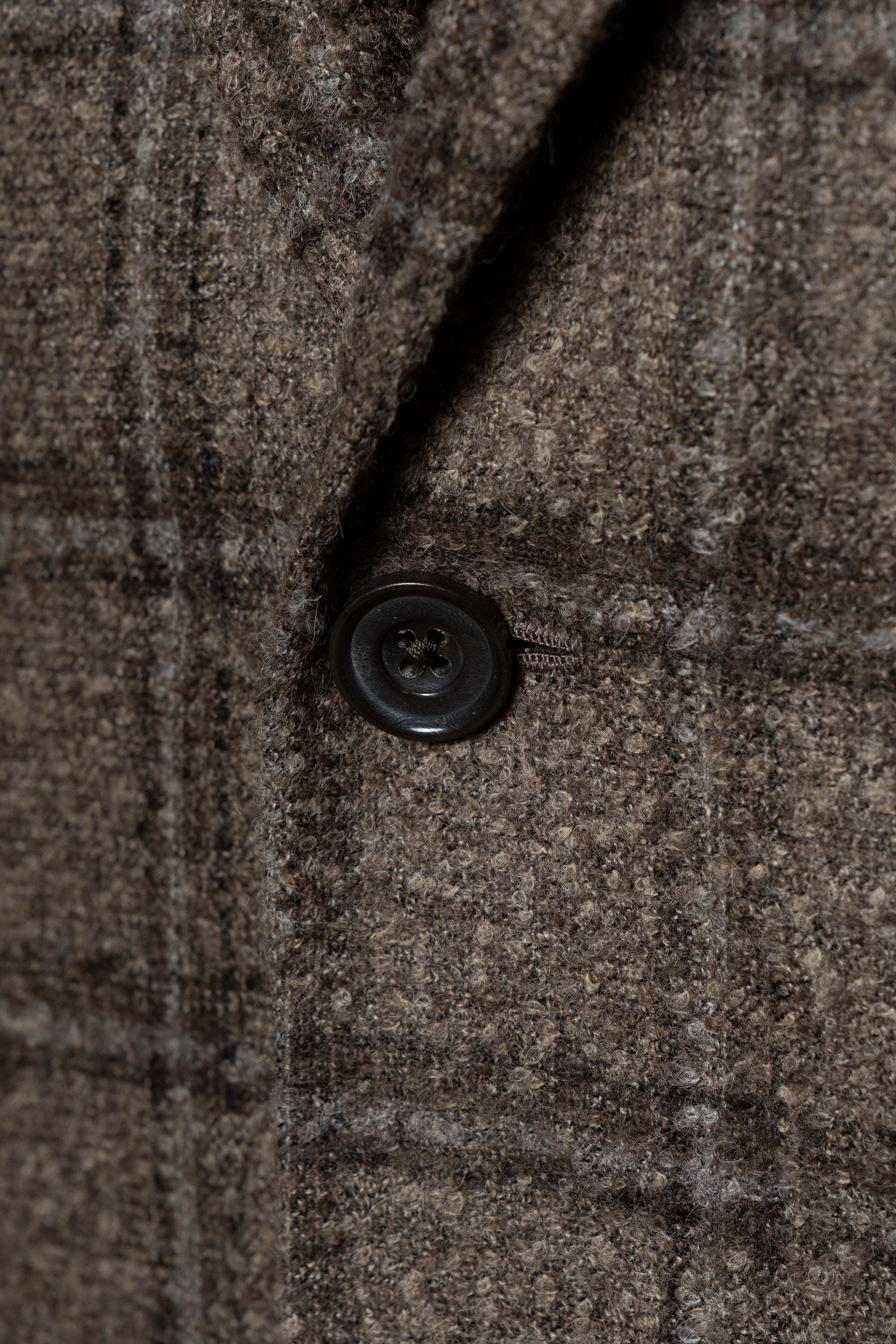 MTO Mocha Windowpane Alpaca Wool Jacket