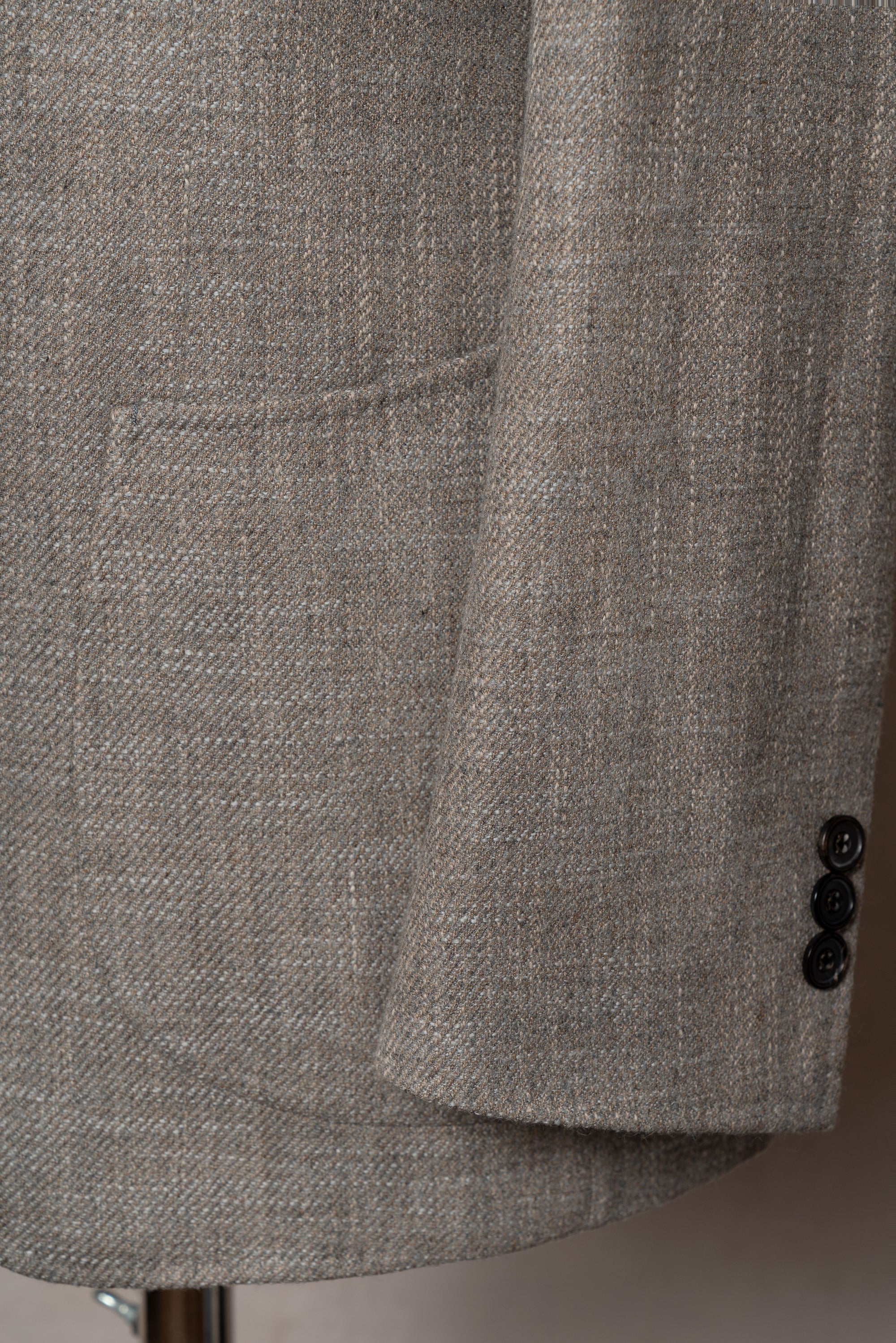 Melange Oatmeal Wool Cotton Silk Cashmere Jacket