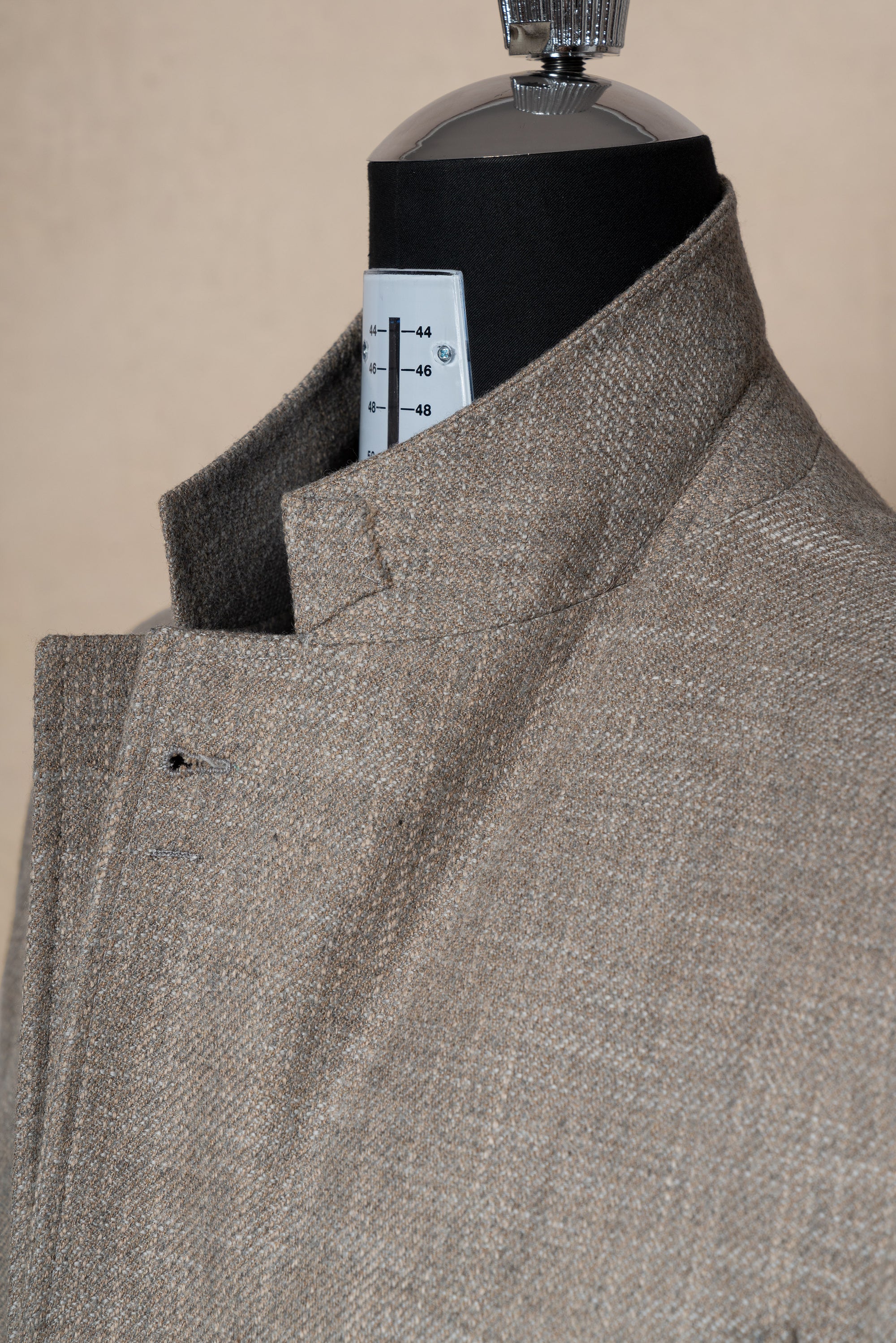 Melange Oatmeal Wool Cotton Silk Cashmere Jacket