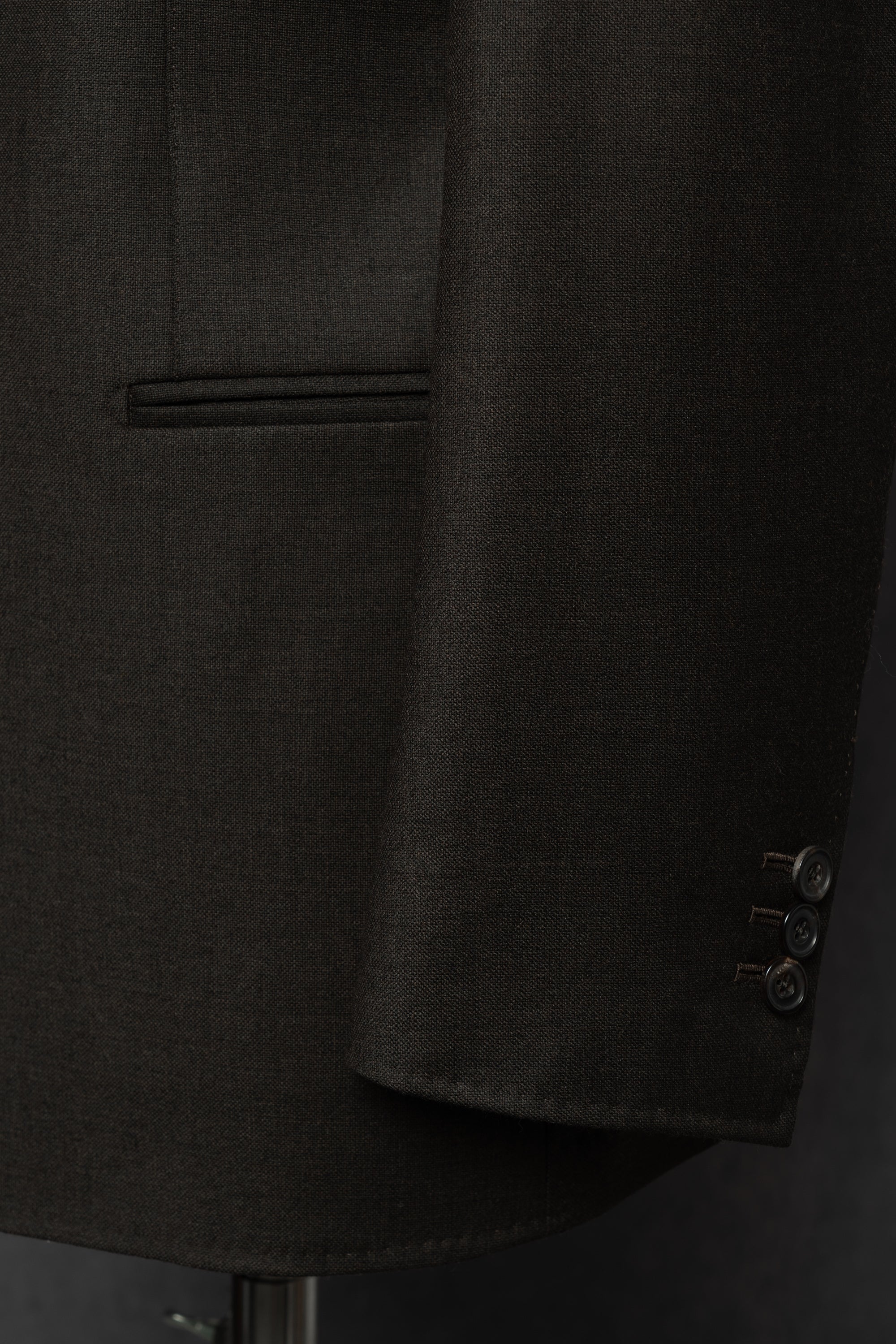 Dark Brown Plain Weave Wool Suit #13