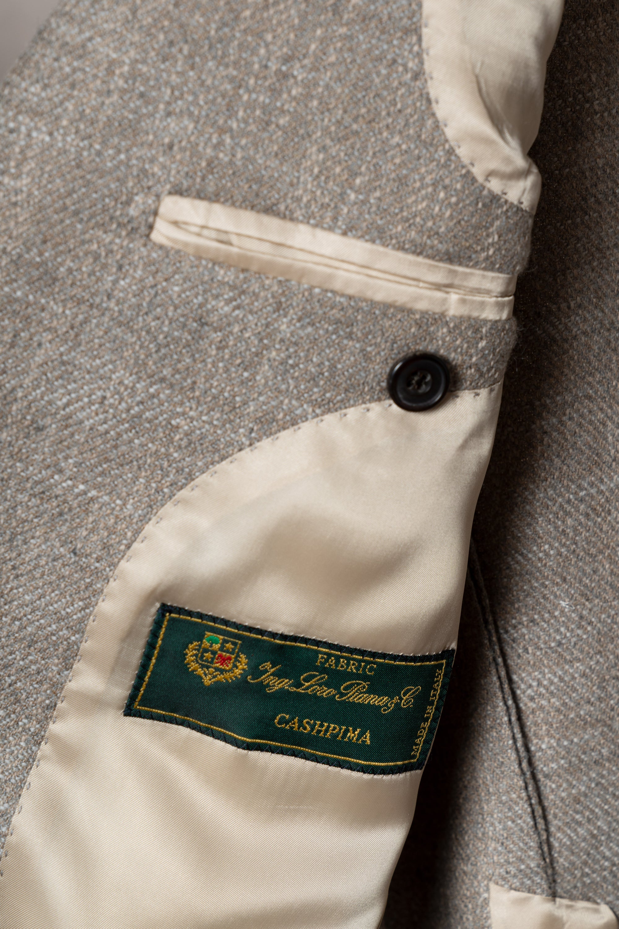 Melange Oatmeal Wool Cotton Silk Cashmere Jacket