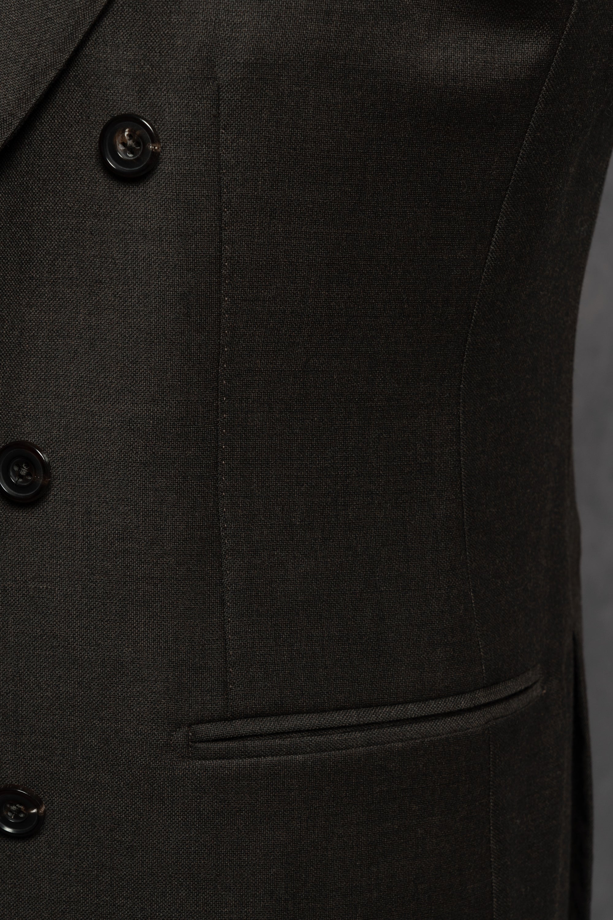 Dark Brown Plain Weave Wool Suit #13