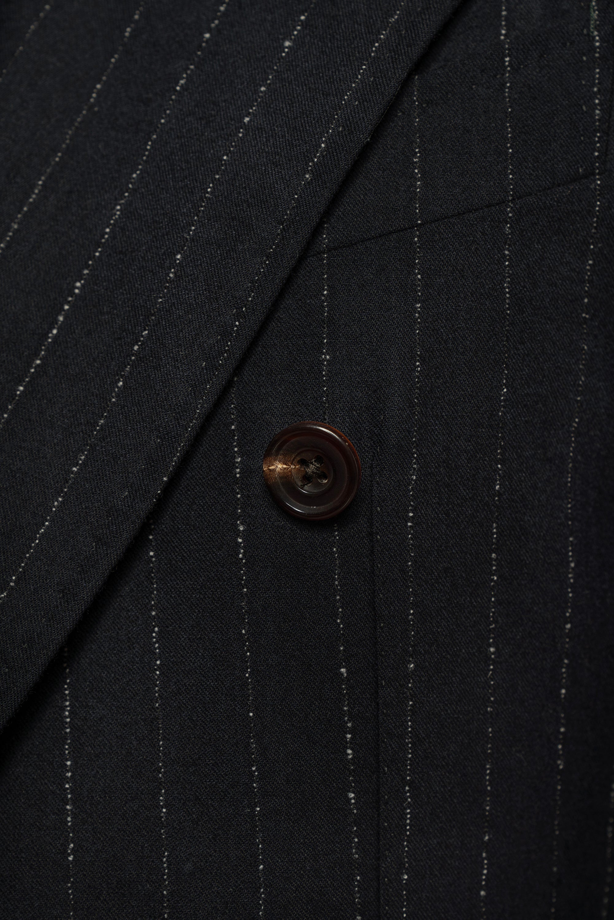 Navy Dotted Stripe Flannel Suit #19