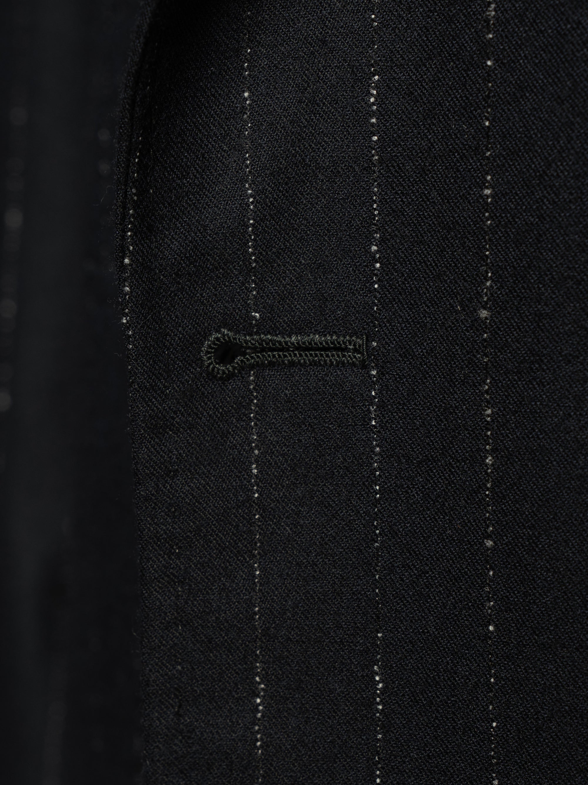 Navy Dotted Stripe Flannel Suit #19