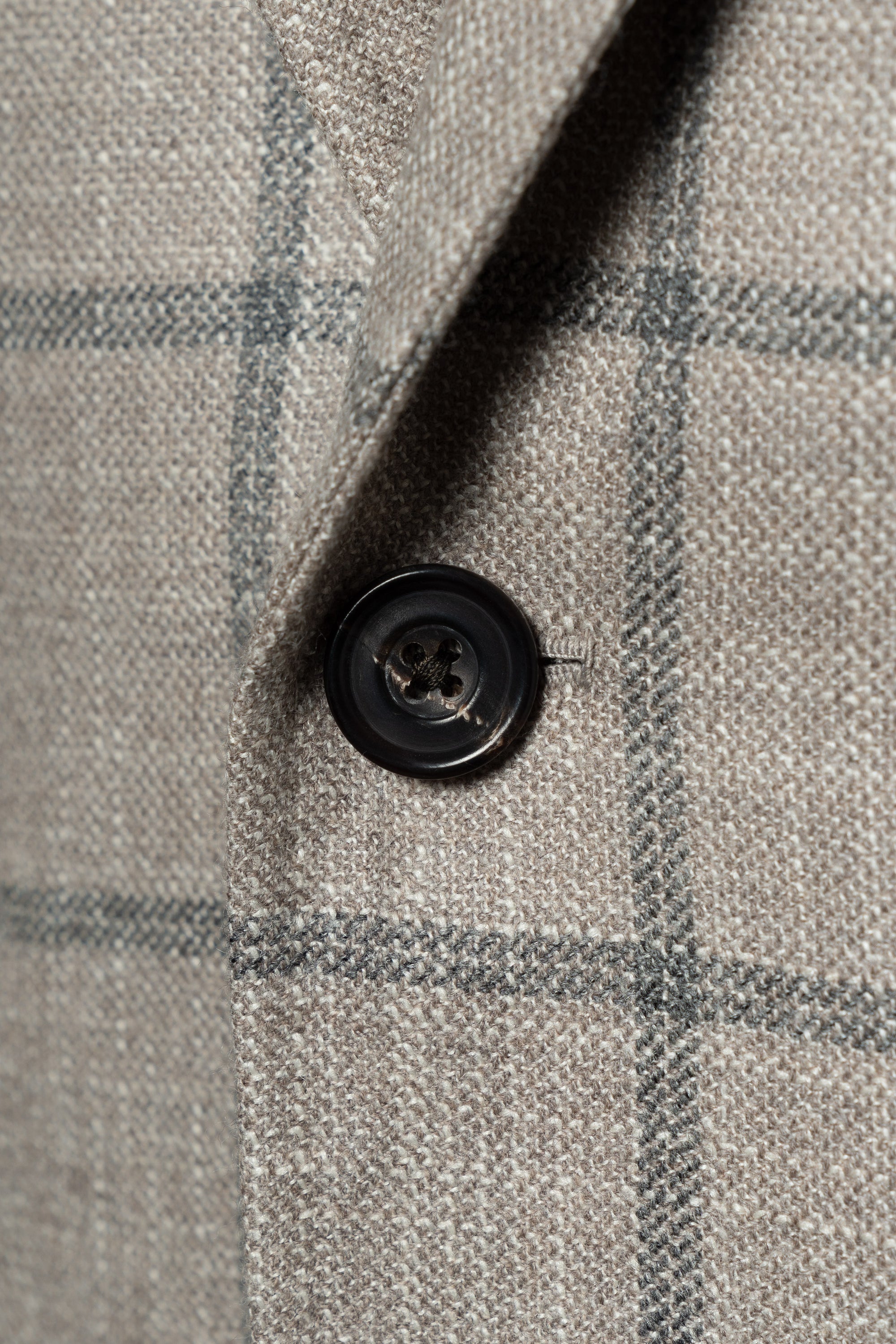 MTO Stone Windowpane Wool Silk Cashmere Jacket
