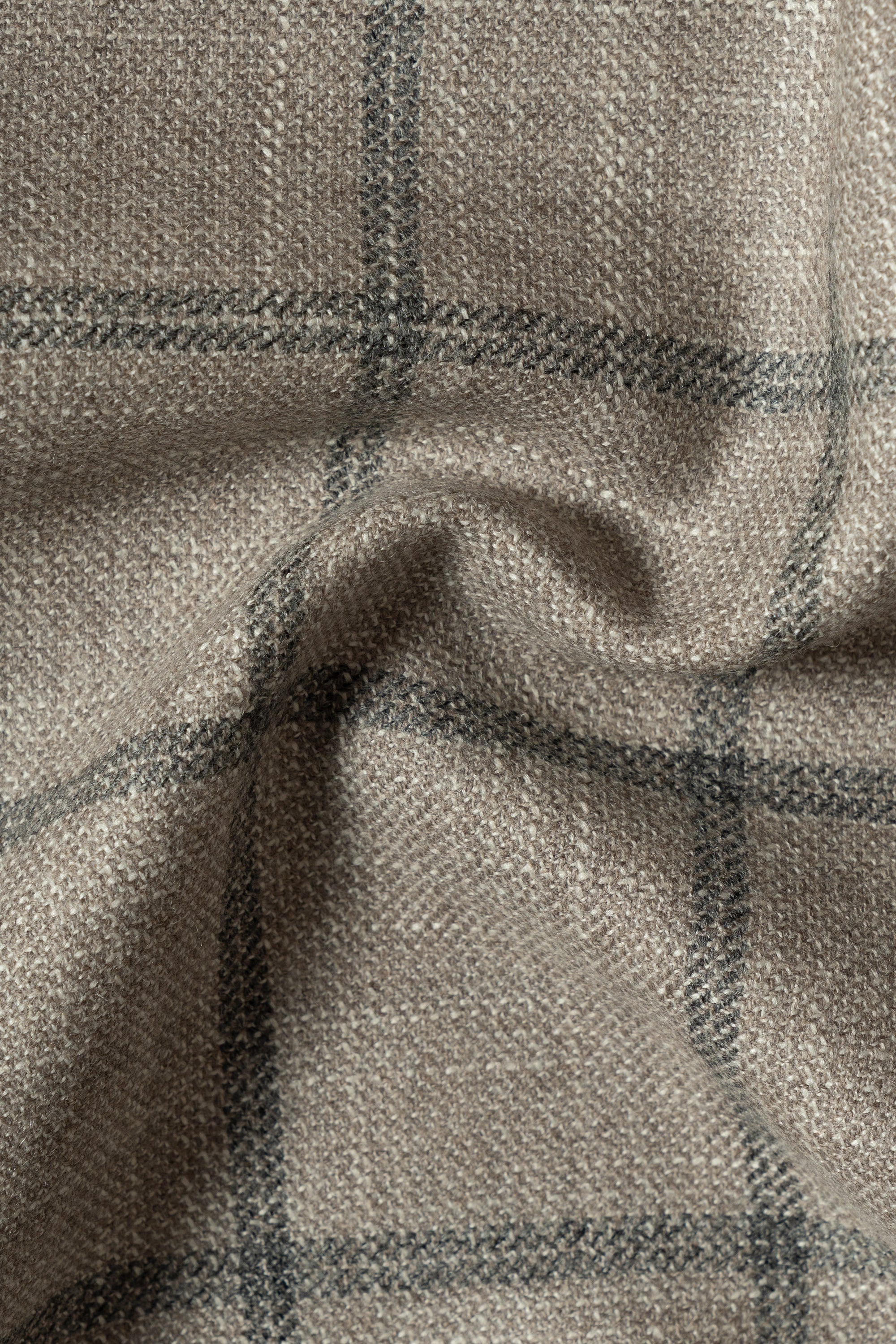 MTO Stone Windowpane Wool Silk Cashmere Jacket