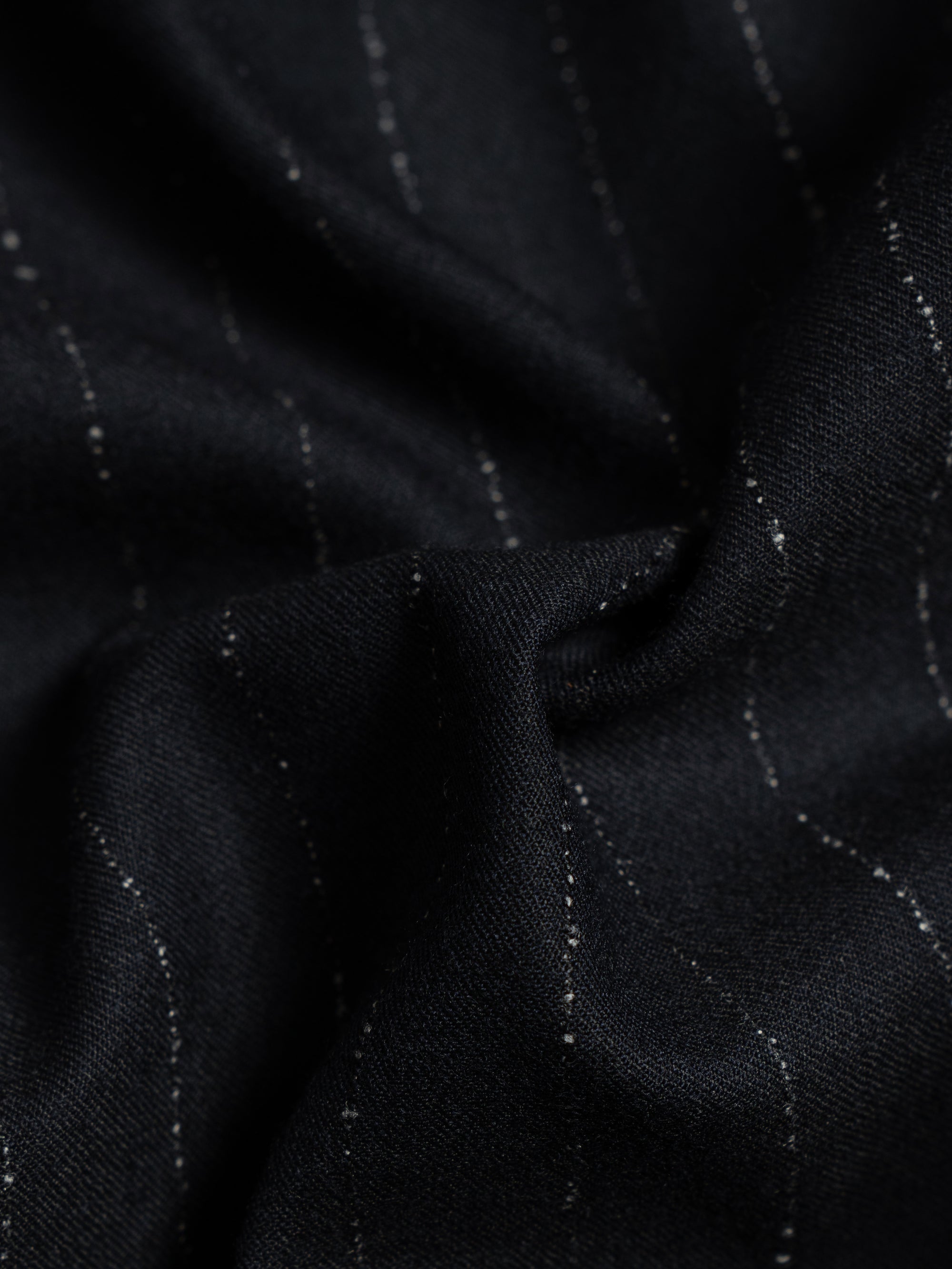 Navy Dotted Stripe Flannel Suit #19