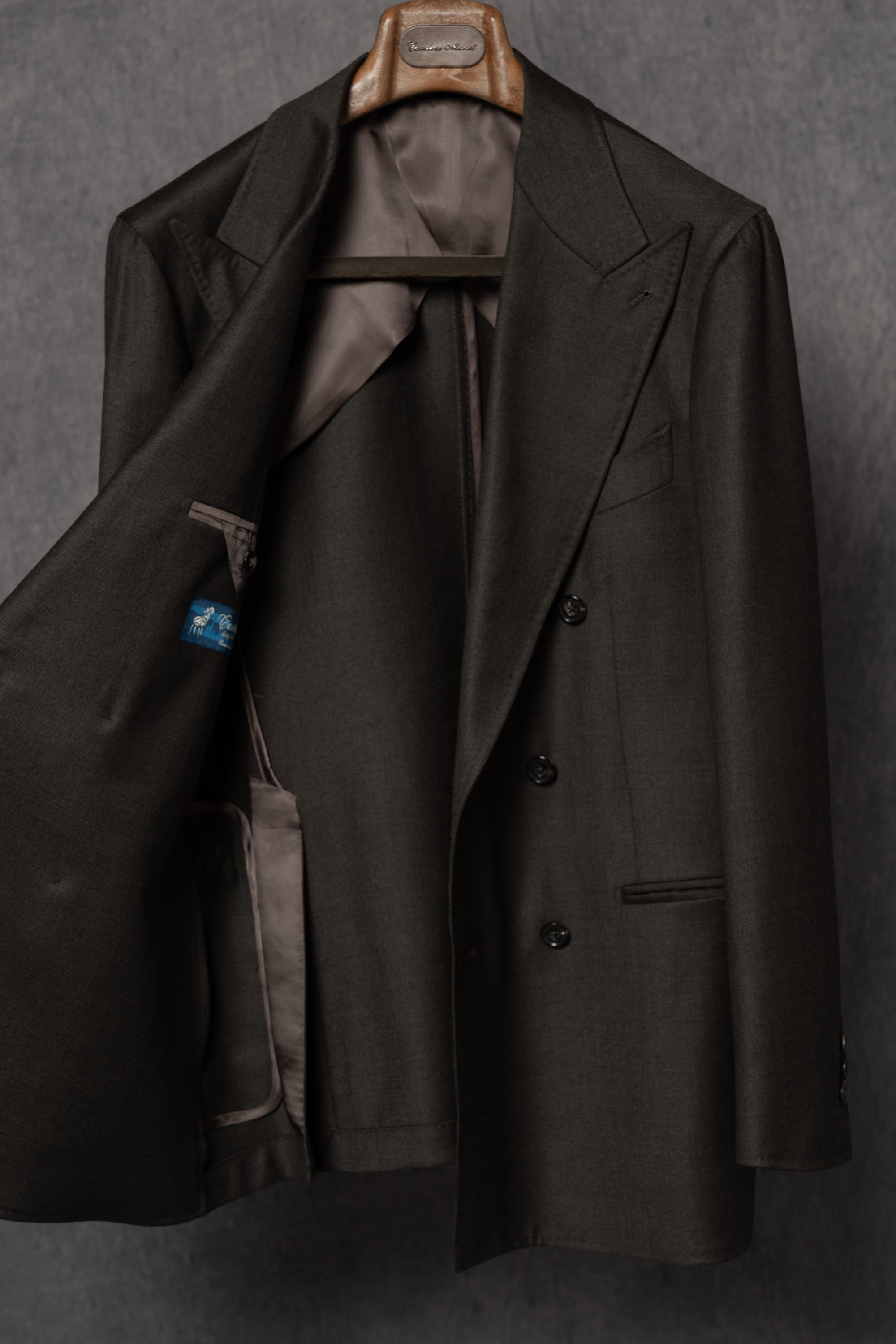 Dark Brown Plain Weave Wool Suit #13
