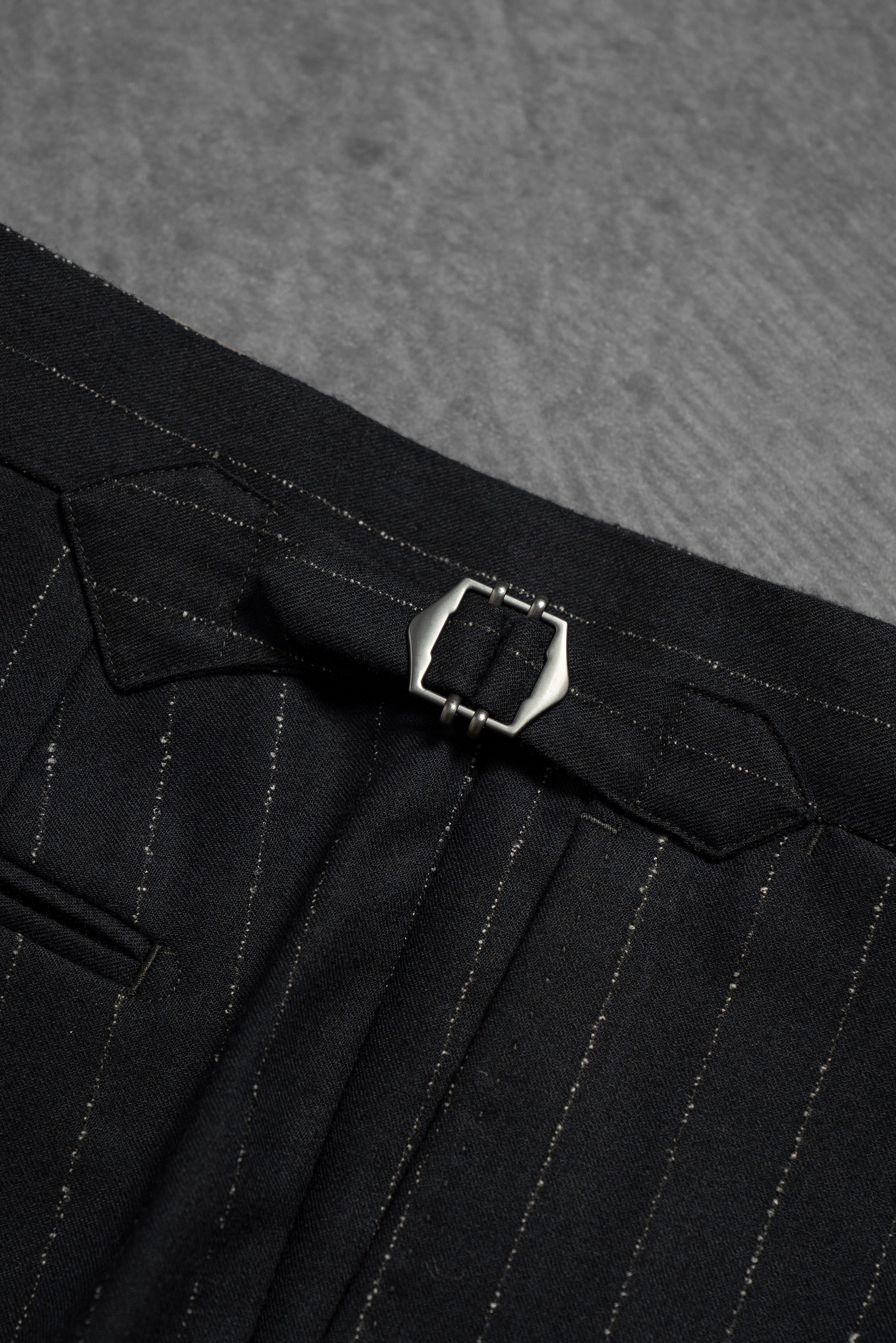 Navy Dotted Stripe Flannel Suit #19
