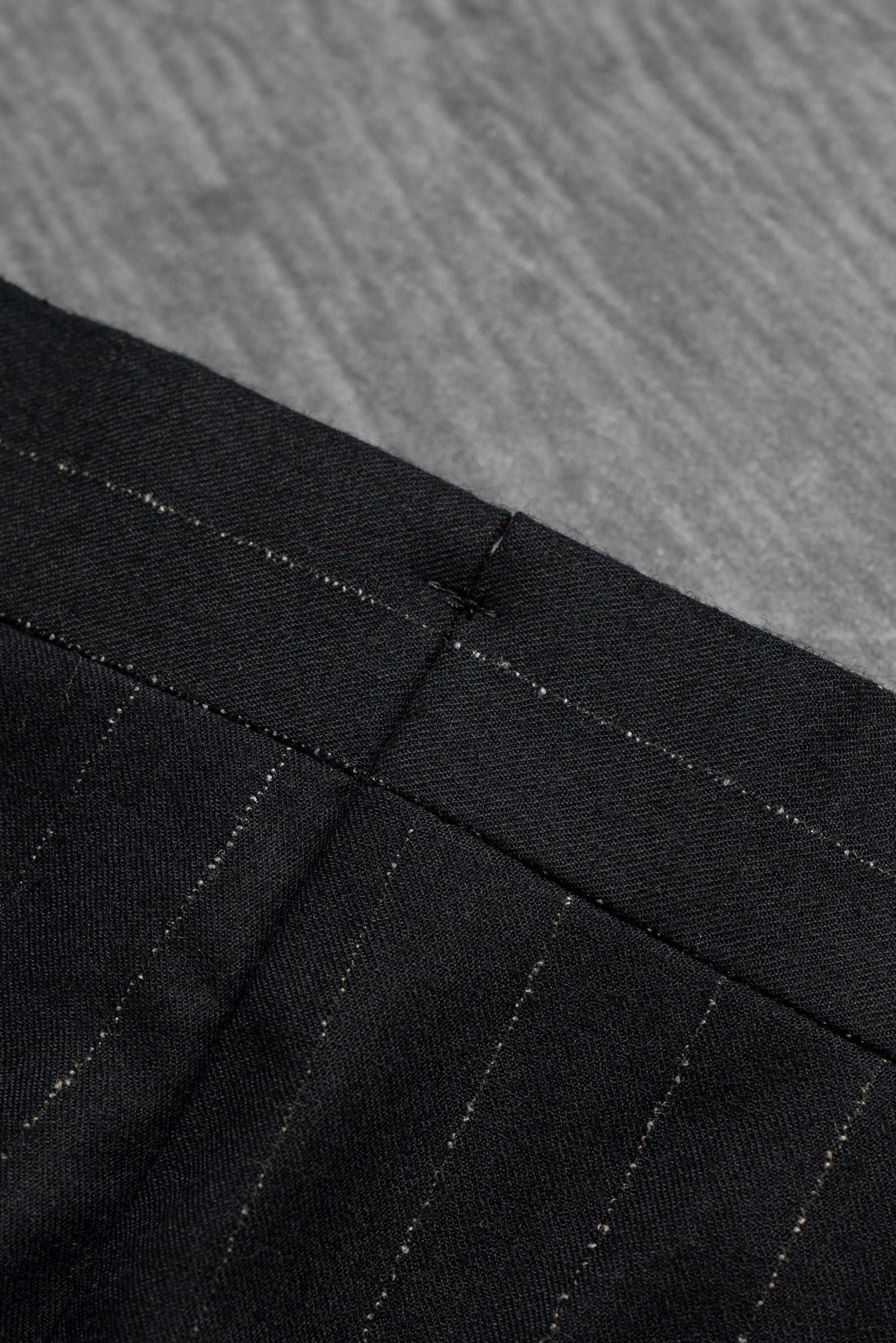 Navy Dotted Stripe Flannel Suit #19