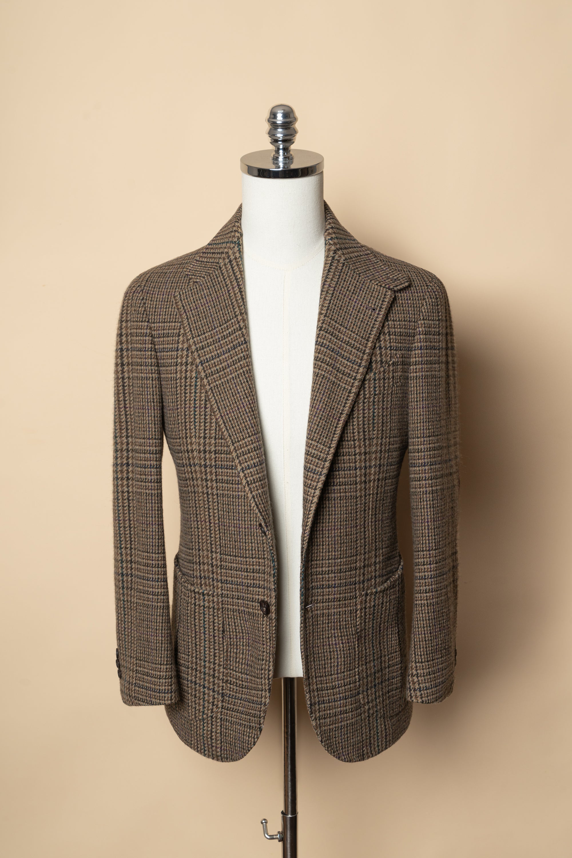 MTO Brown Olive Glen Check Tweed Jacket #639