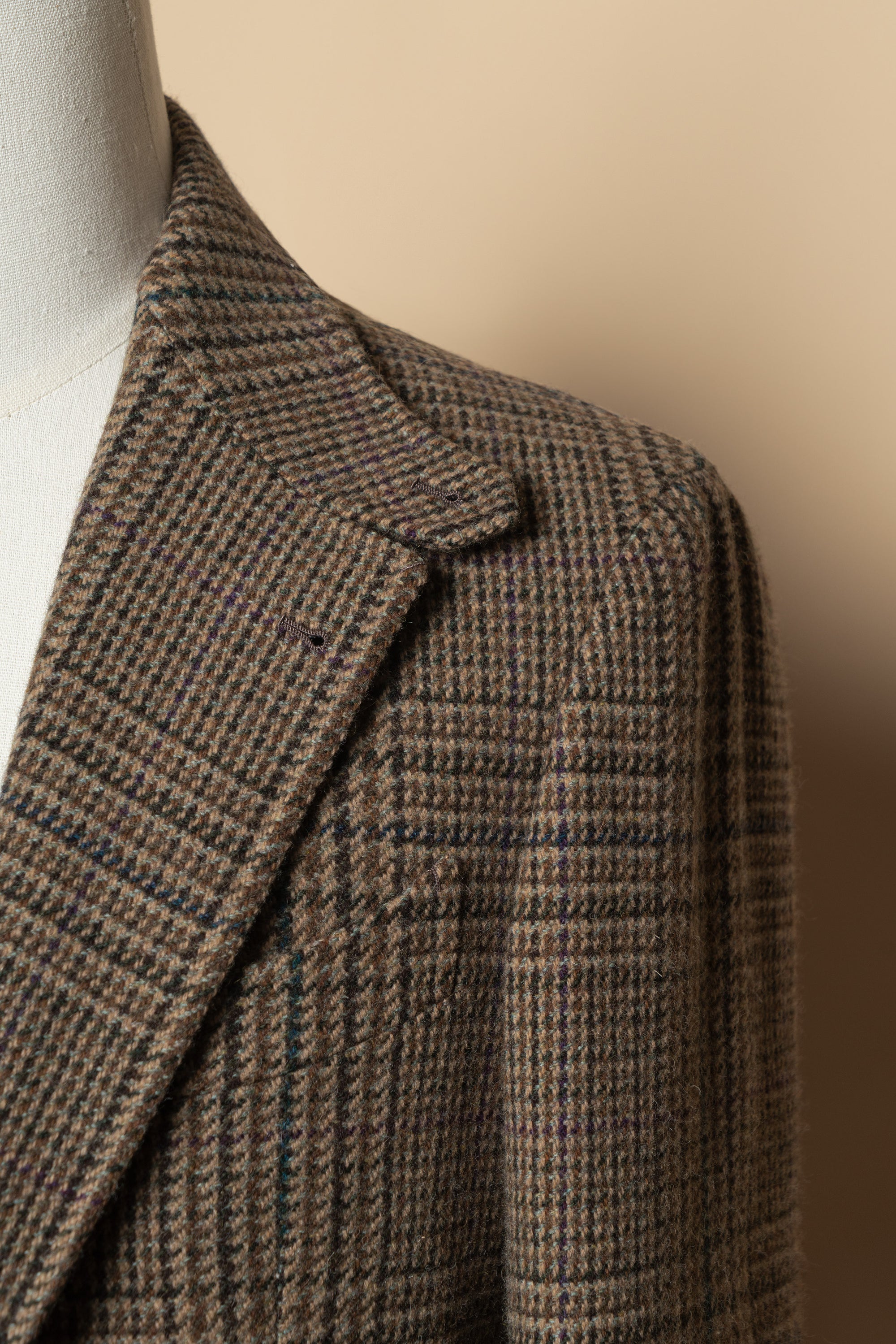 MTO Brown Olive Glen Check Tweed Jacket #639