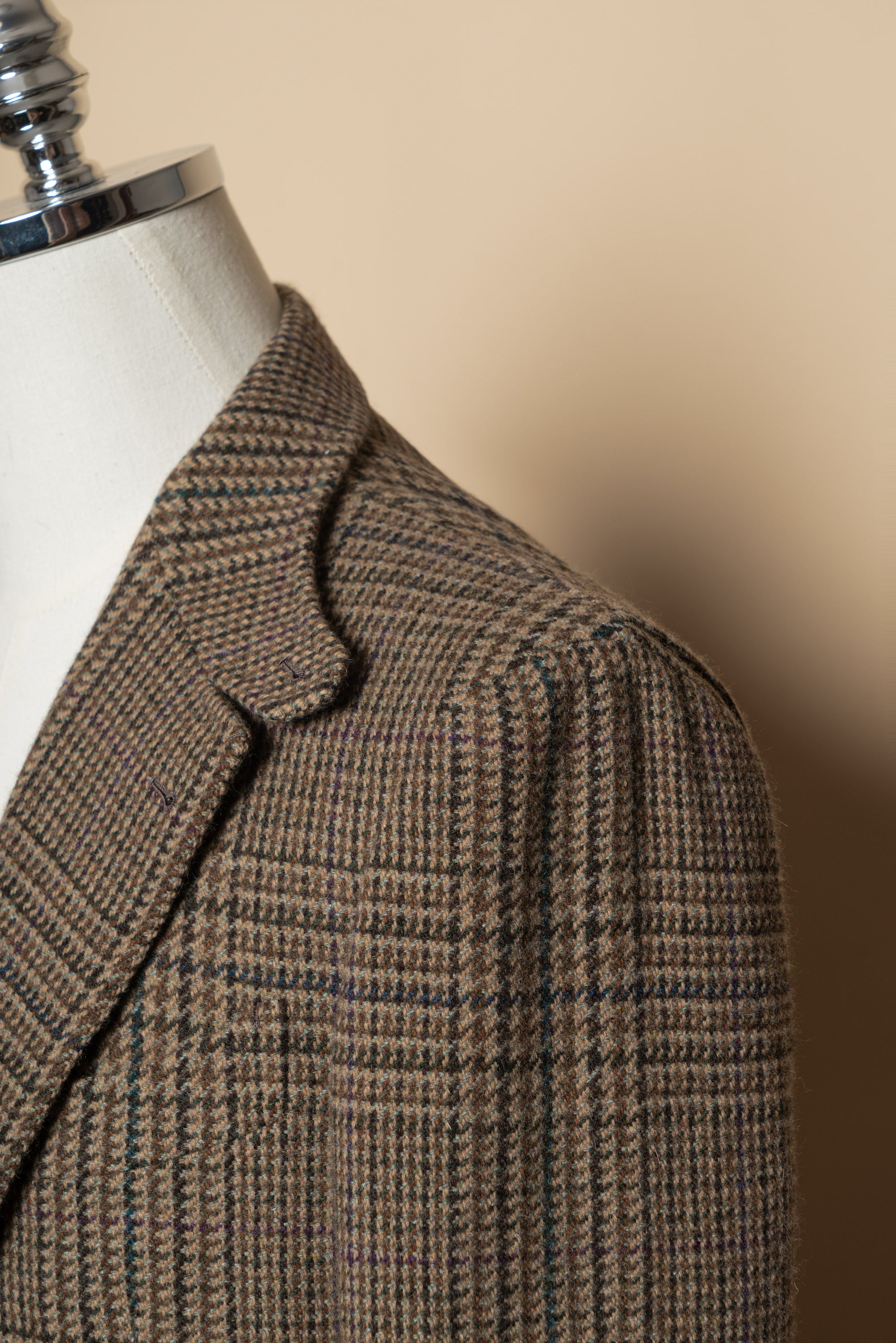 MTO Brown Olive Glen Check Tweed Jacket #639