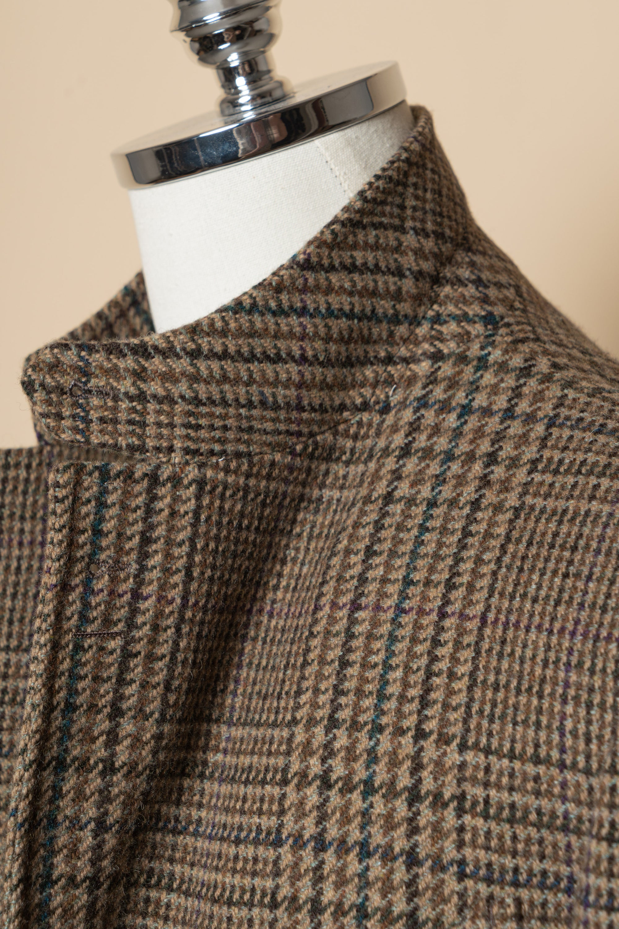 MTO Brown Olive Glen Check Tweed Jacket #639