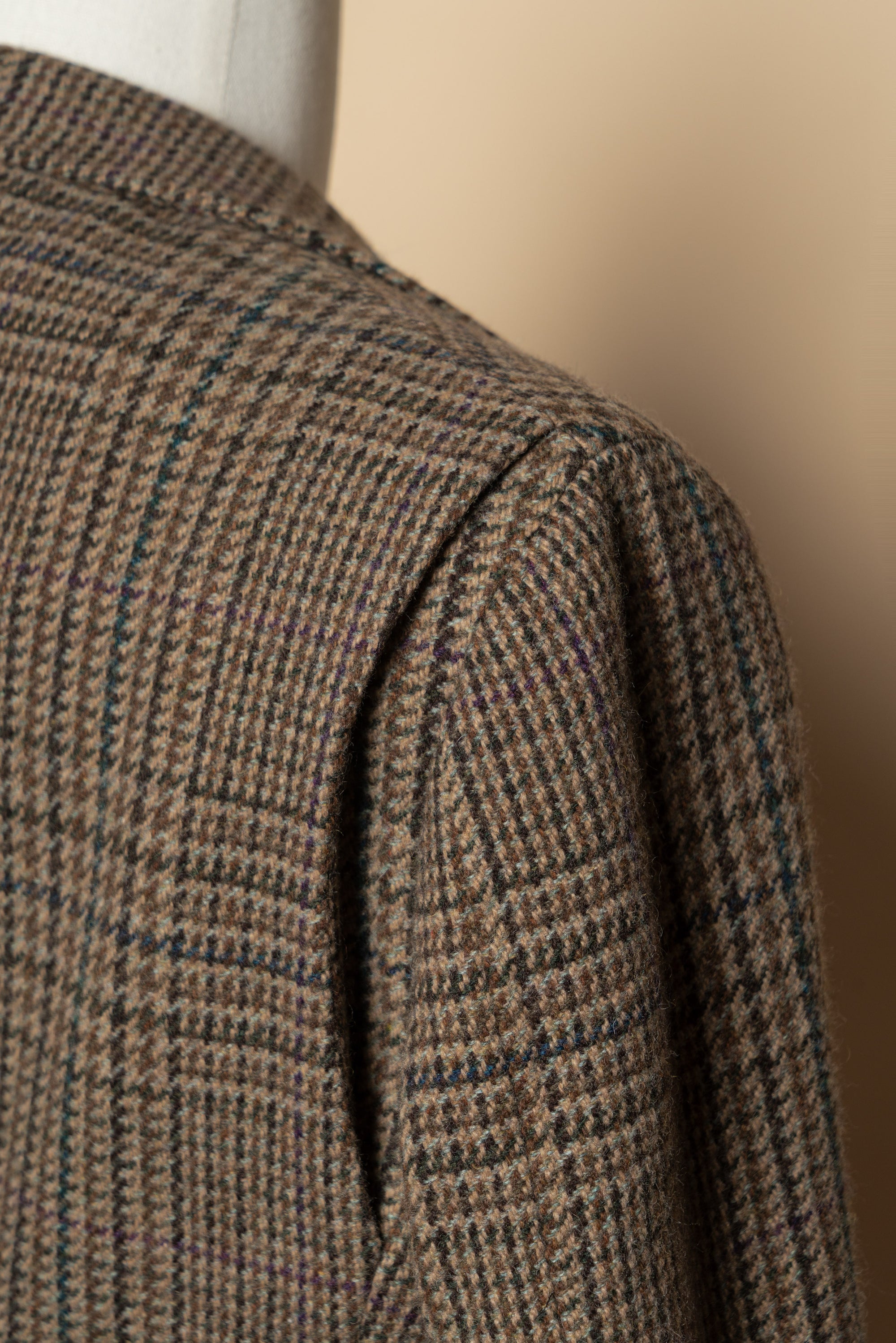 MTO Brown Olive Glen Check Tweed Jacket #639